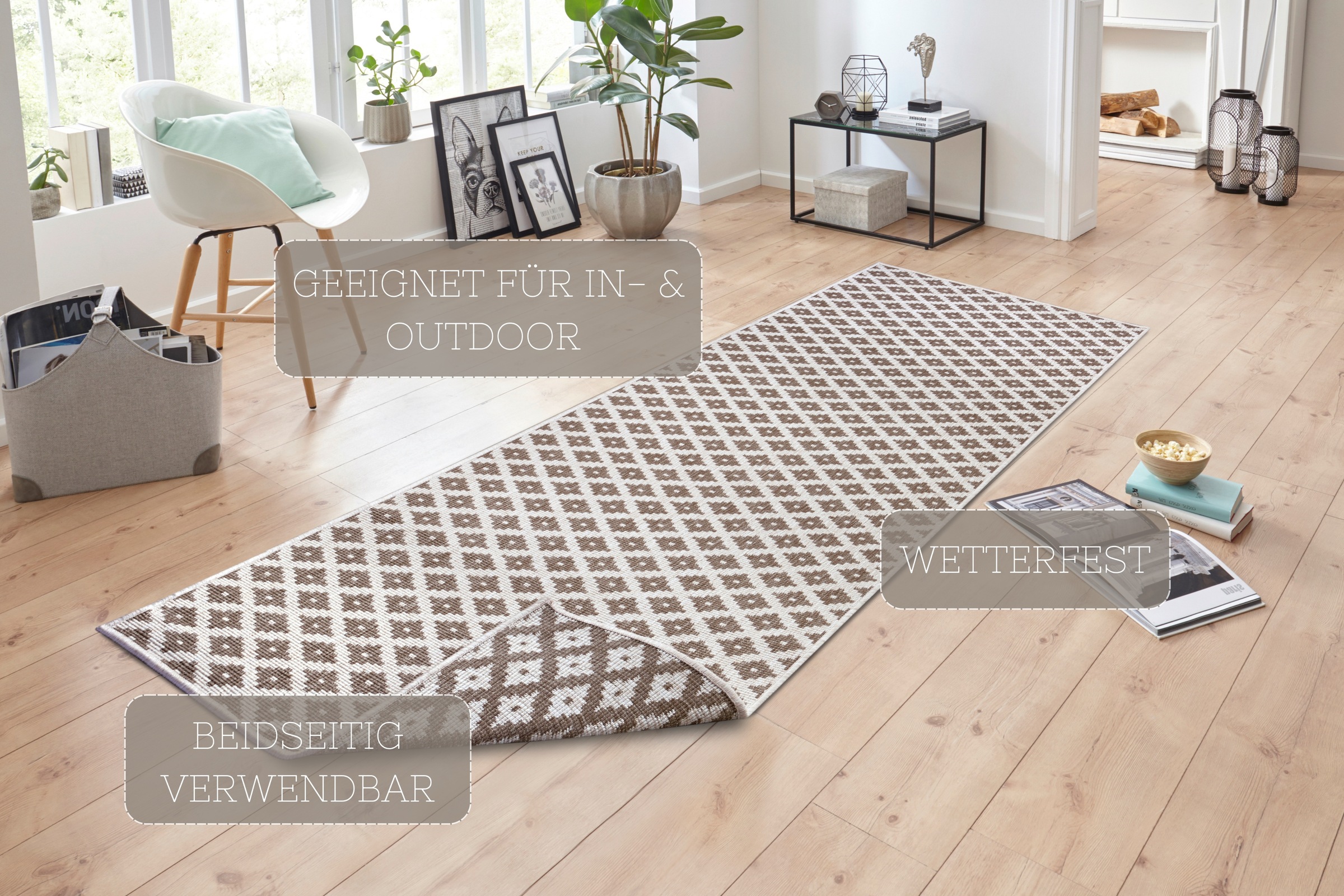 NORTHRUGS Teppich »Nizza Wendeteppich«, rechteckig, 5 mm Höhe, In-& Outdoor günstig online kaufen