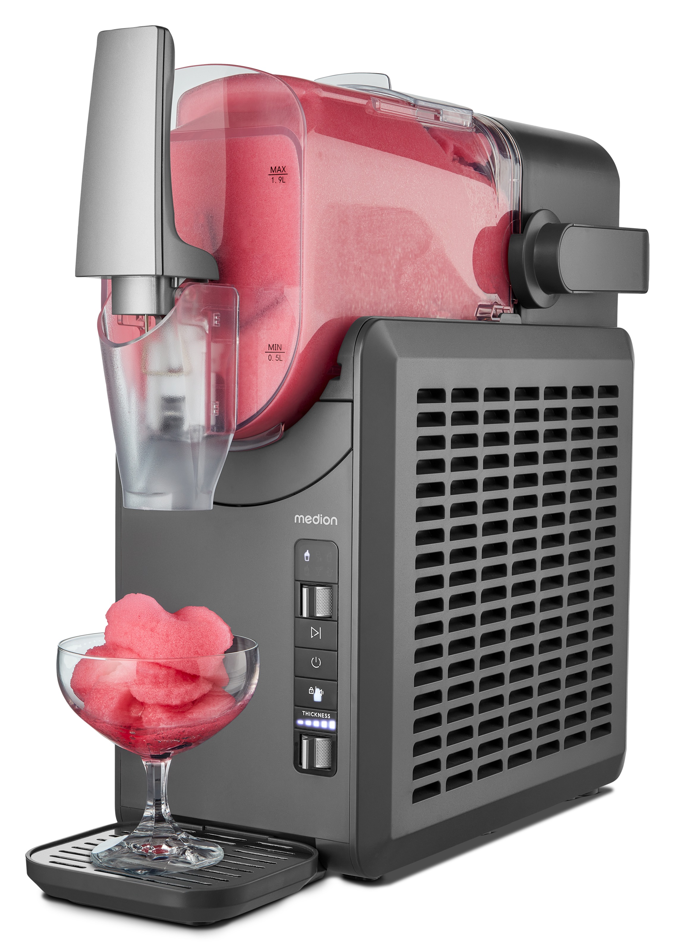 Medion® Slush-Eismaschine »MD12090, Kompressorkühlung« 2,6 l 200 W 5 Progra günstig online kaufen