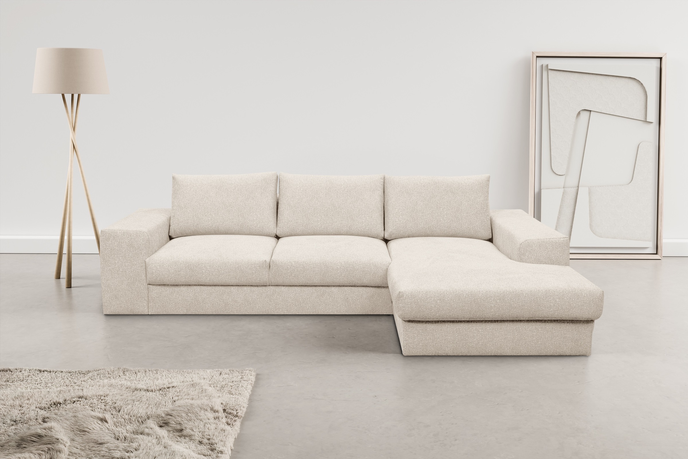 WERK2 Ecksofa »Rozzana Design Ecksofa mit hohem Komfort, zeitlos & elegant, günstig online kaufen