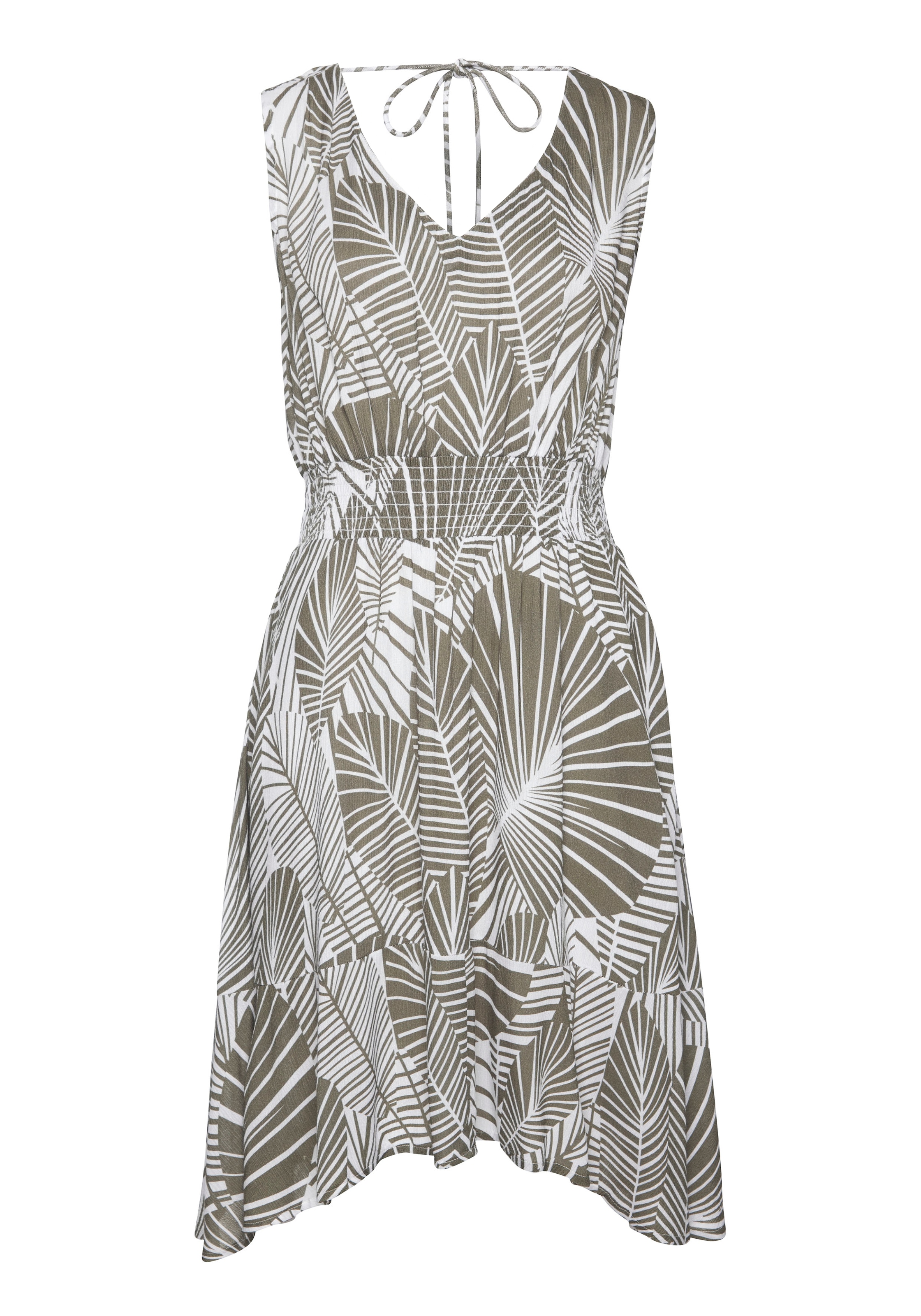 s.Oliver Strandkleid, aus gekreppter Viskose, kurzes Sommerkleid