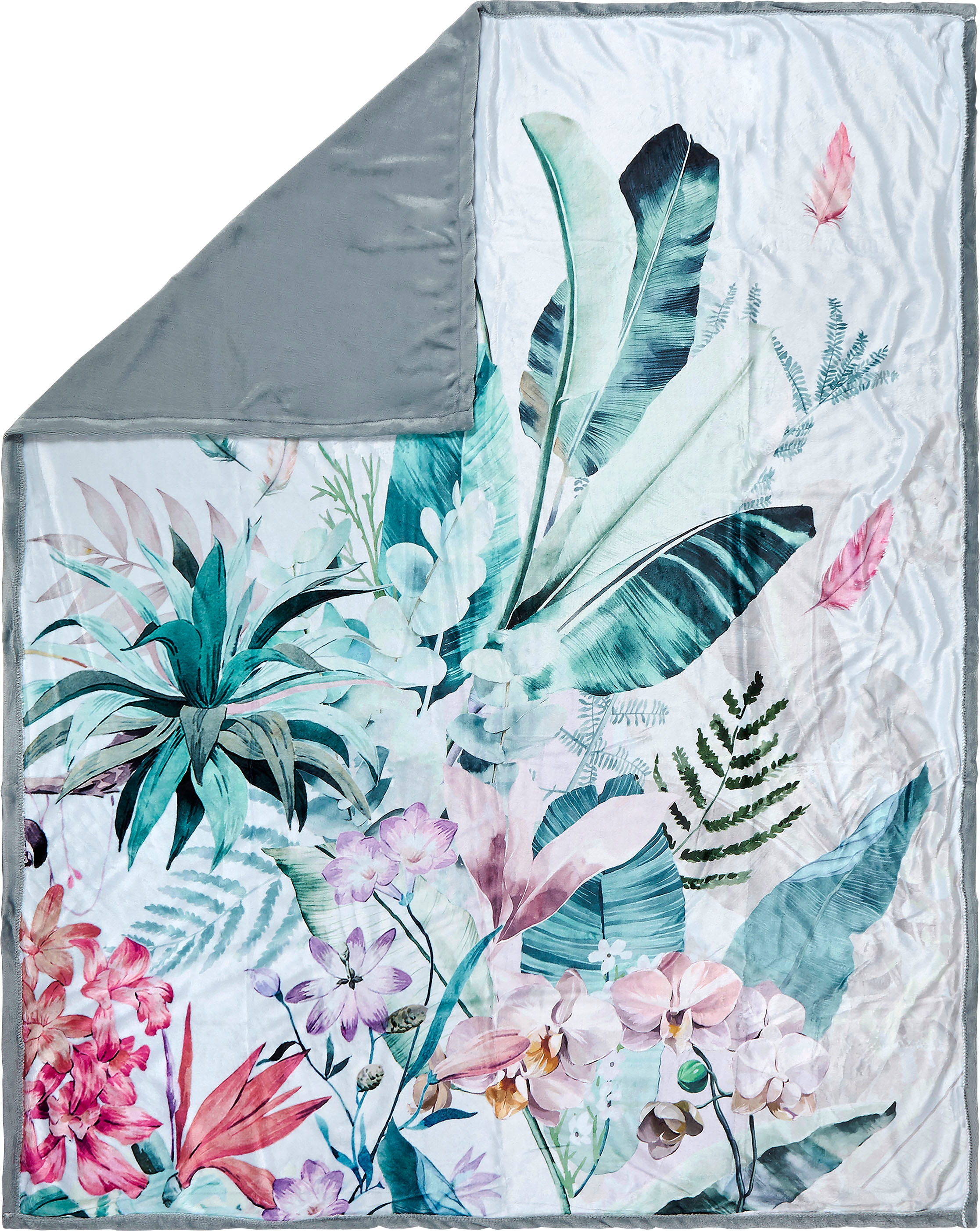 Descanso Plaid »Verdi«, Sehr Weich, Kuscheldecke, Wohndecke, 130x160 cm, Wendeoptik, Sand