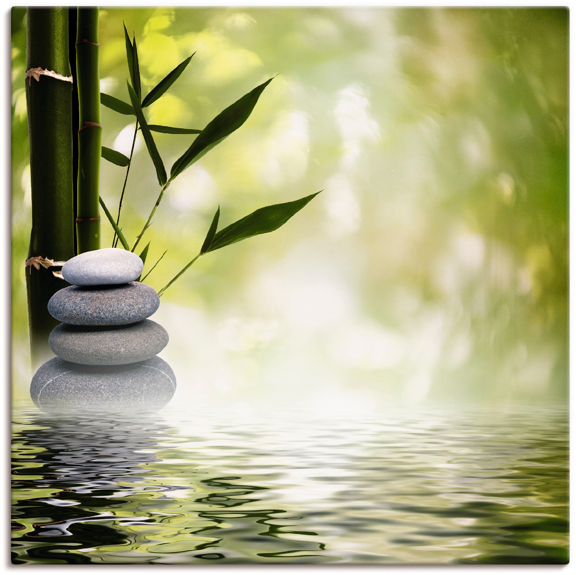 Artland Wandbild »Asiatische Spa Steine« Spa 1 Stk. tlg. als Alubild, Outdo günstig online kaufen