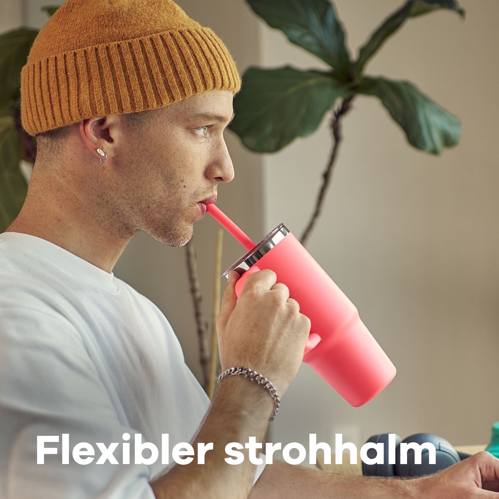 Hydro Flask Thermobecher »24 OZ Travel Tumbler Clear Lid« Kompatibel mit Eindrückzubehör der Größe Medium