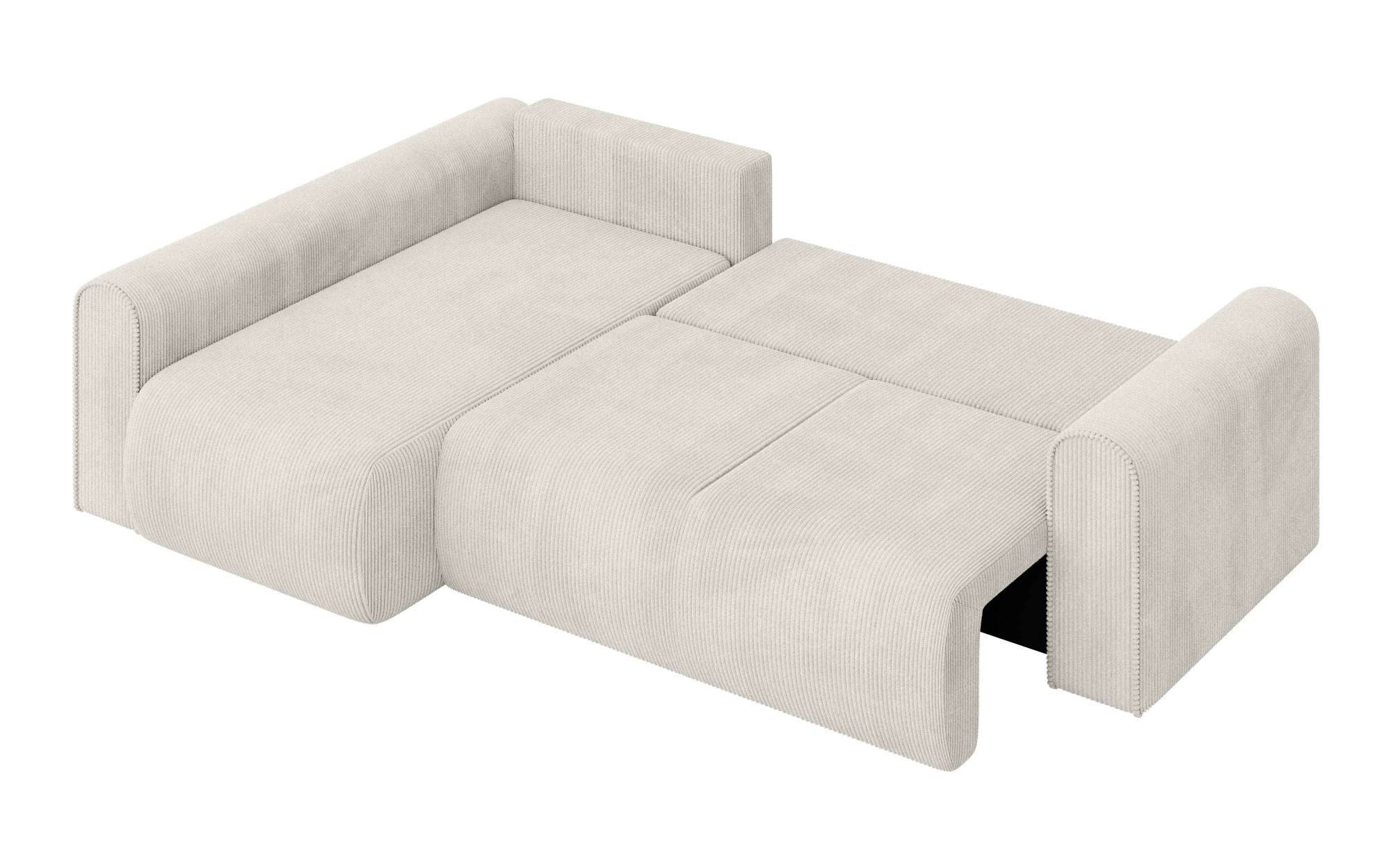 INOSIGN Ecksofa »Zacharia wahlweise Schlafsofa mit Bettkasten, B/T/H 250/166/86 cm«, L-Form mit Wellenunterfederung, Ottomane rechts oder links bestellbar