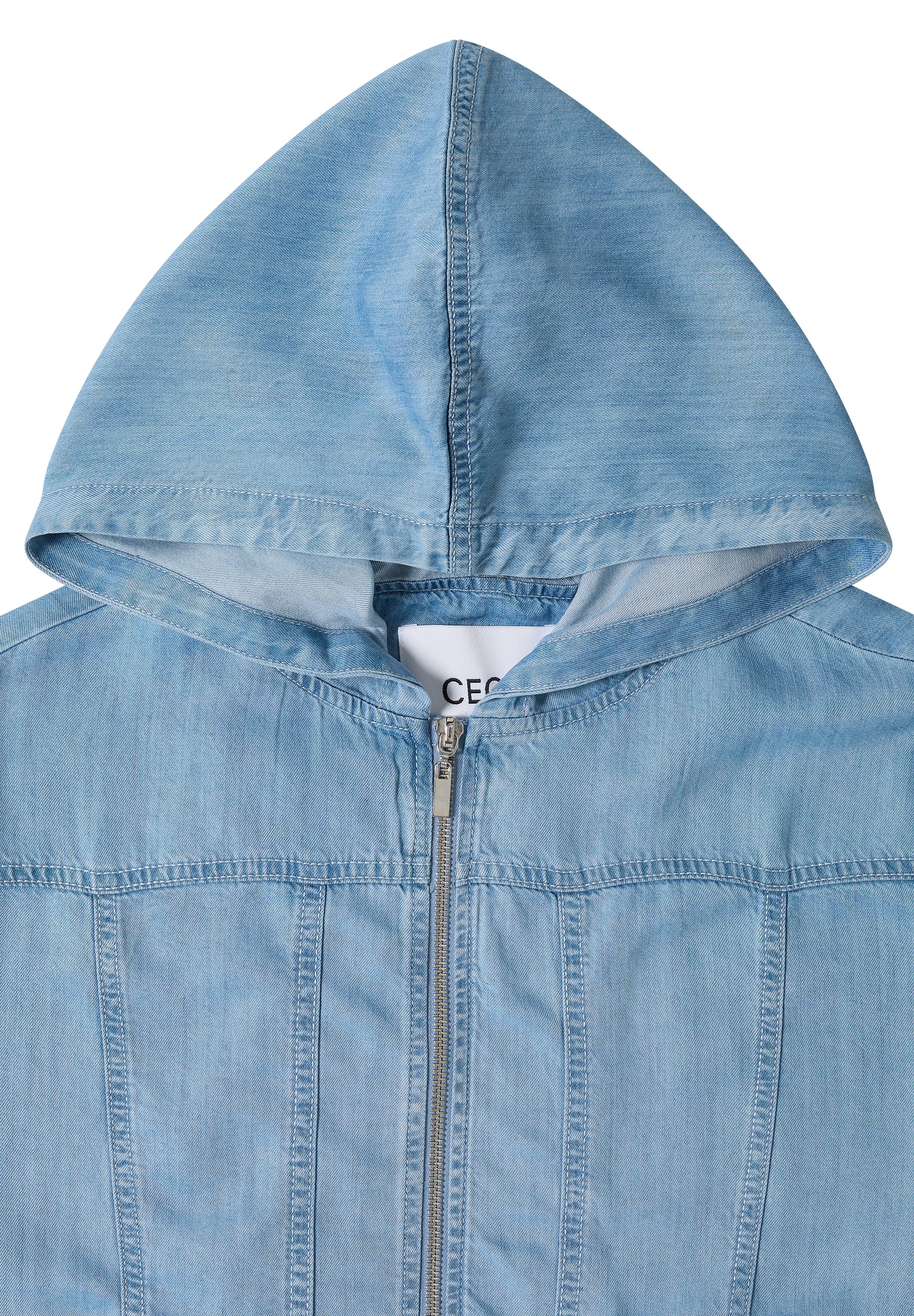Cecil Blouson mit Kapuze im Denim-Look mit Zipper