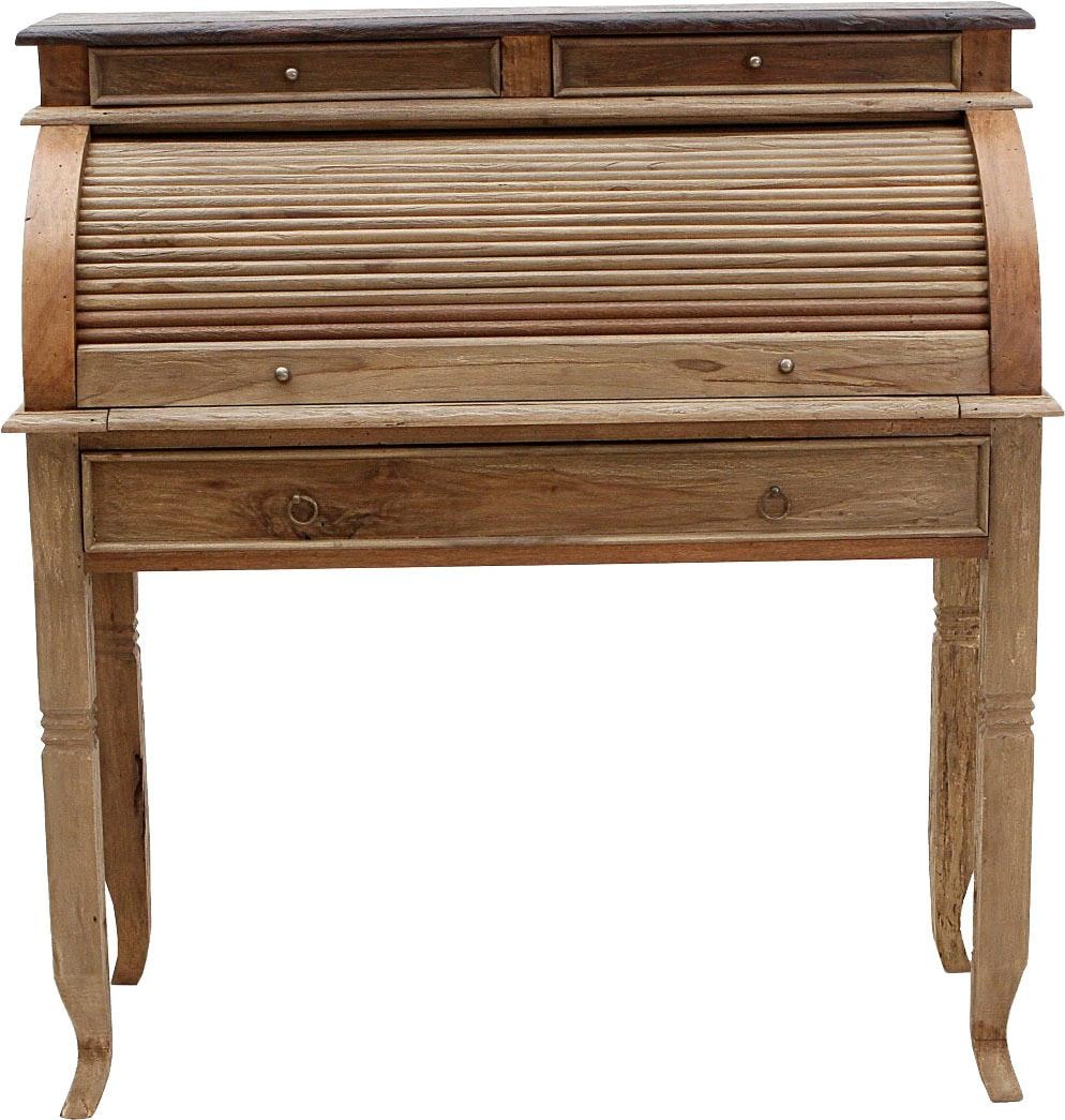 SIT Sekretär »Seadrift«, recyceltes Teak-Altholz, Breite 100 cm, Shabby Chic, Vintage