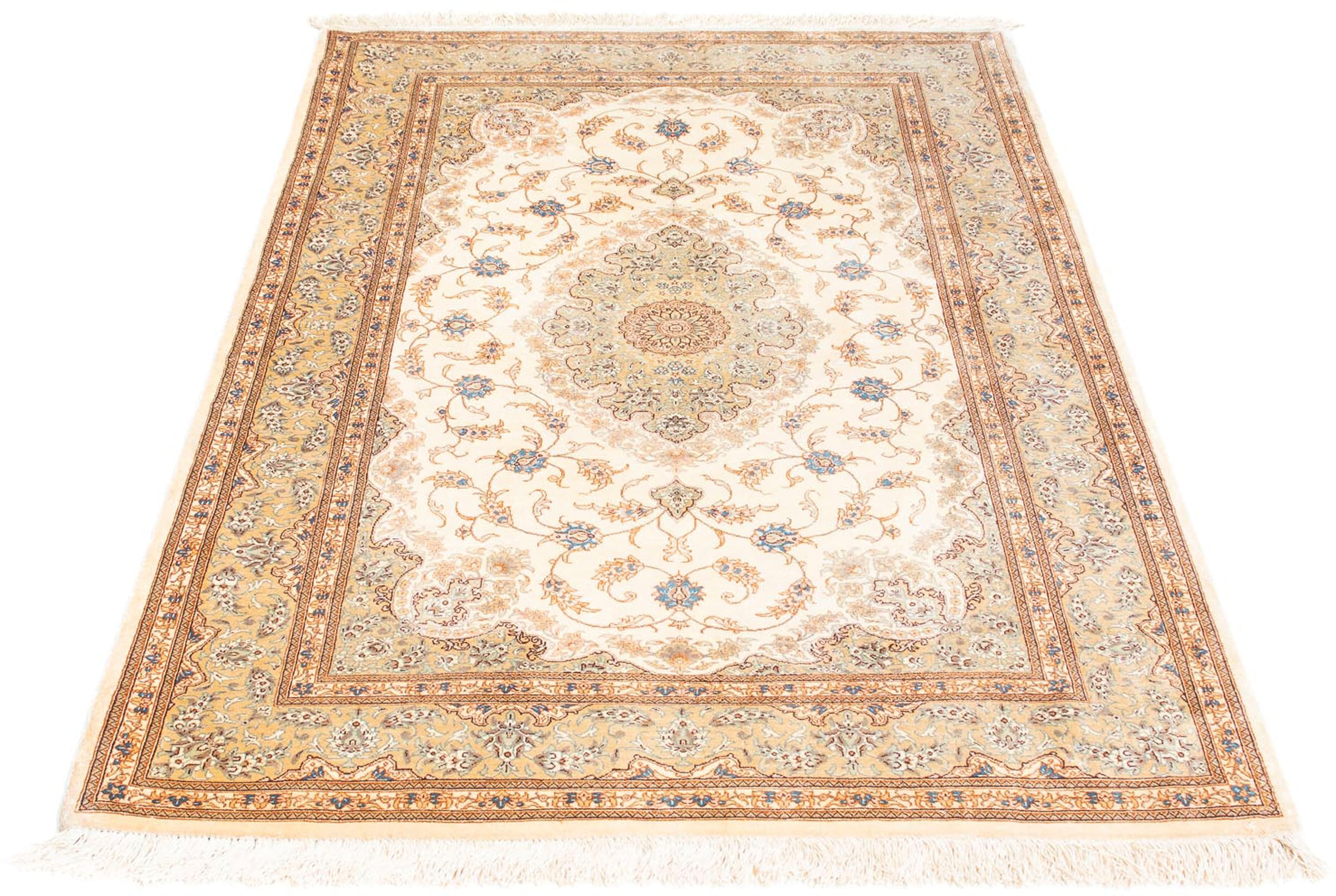 morgenland Orientteppich »Perser - Ghom - 150 x 88 cm - beige«, rechteckig, günstig online kaufen