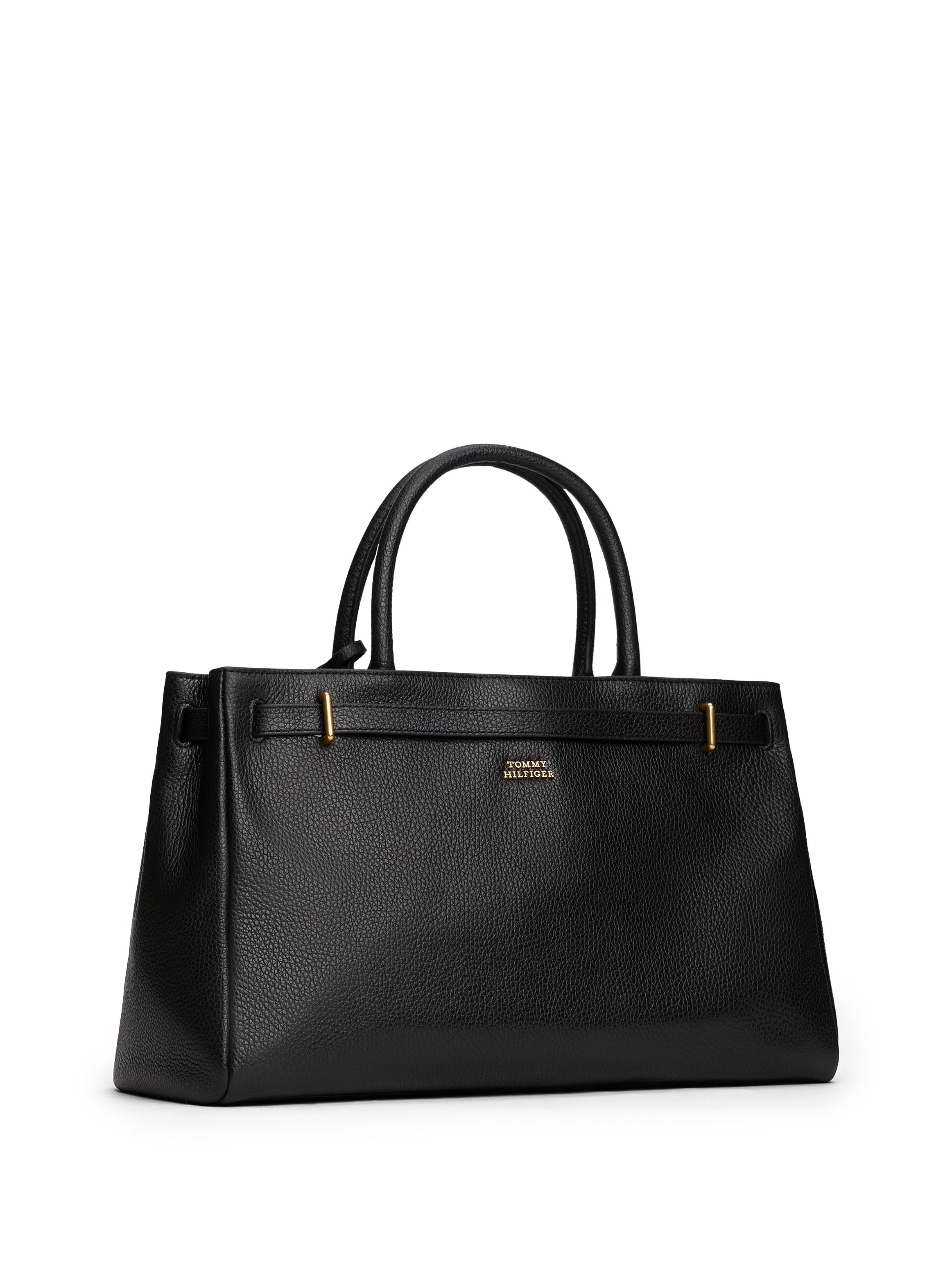 Tommy Hilfiger Tragetasche »AMERICAN ICON TOTE LEATHER«, Damen Handtasche, Schultertasche mit TH-Schloß-Schmuckelement