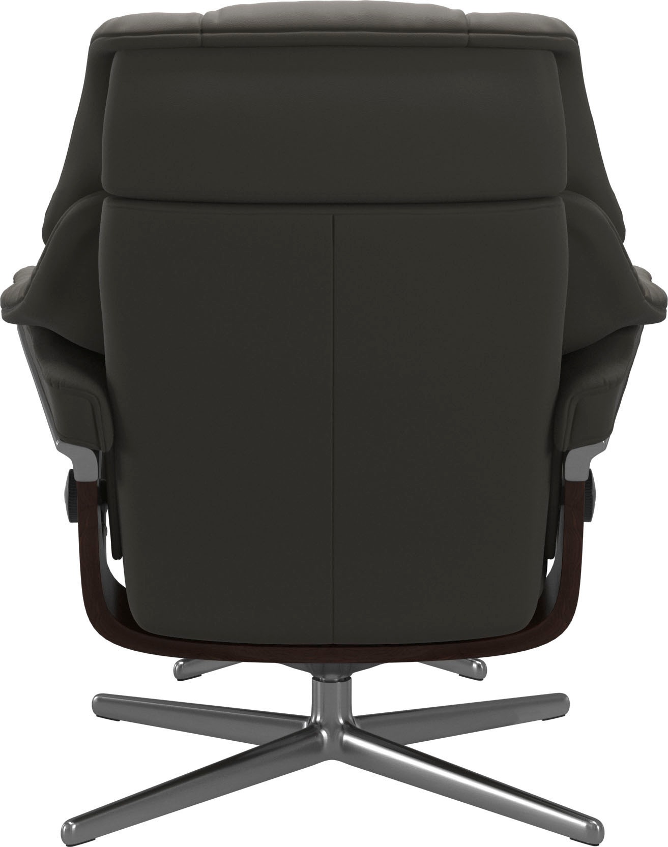Stressless® Relaxsessel »Reno«, (Set, Relaxsessel mit Hocker), mit Hocker, mit Cross Base, Größe S, M & L, Holzakzent Braun