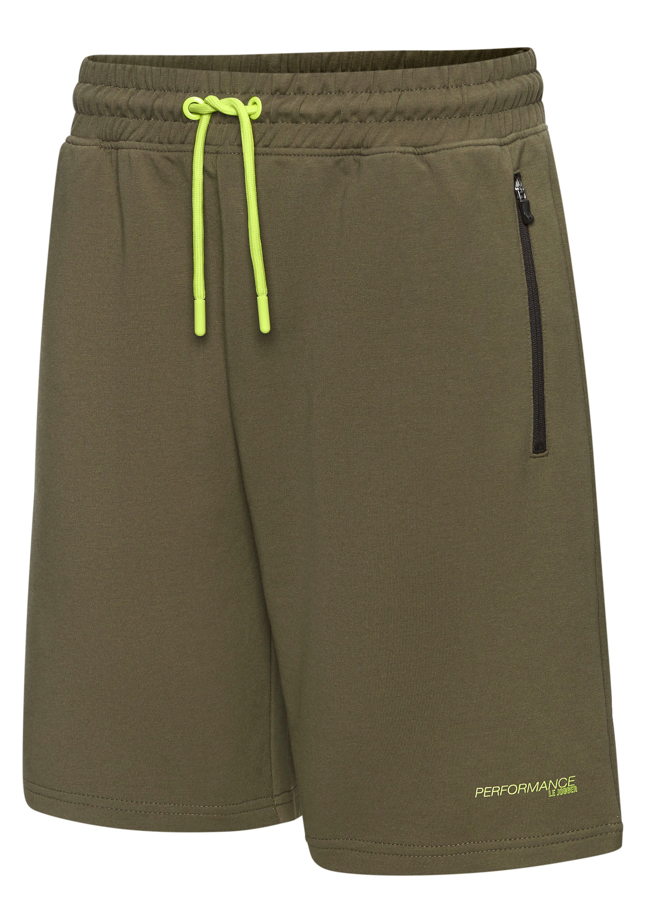 Le Jogger Performance Funktionsshorts  Perfomance Shorts mit Kontrast-Kordel und Reißverschlusstaschen