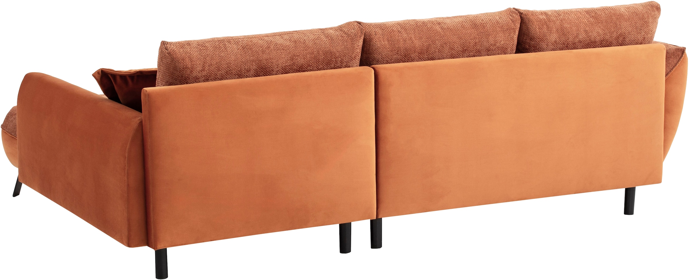 exxpo - sofa fashion Ecksofa »Bellinii, Materialmix, Strukturbezug und pflegeleichter Microvelours«, bequem und modern, Materialmix, L-Form