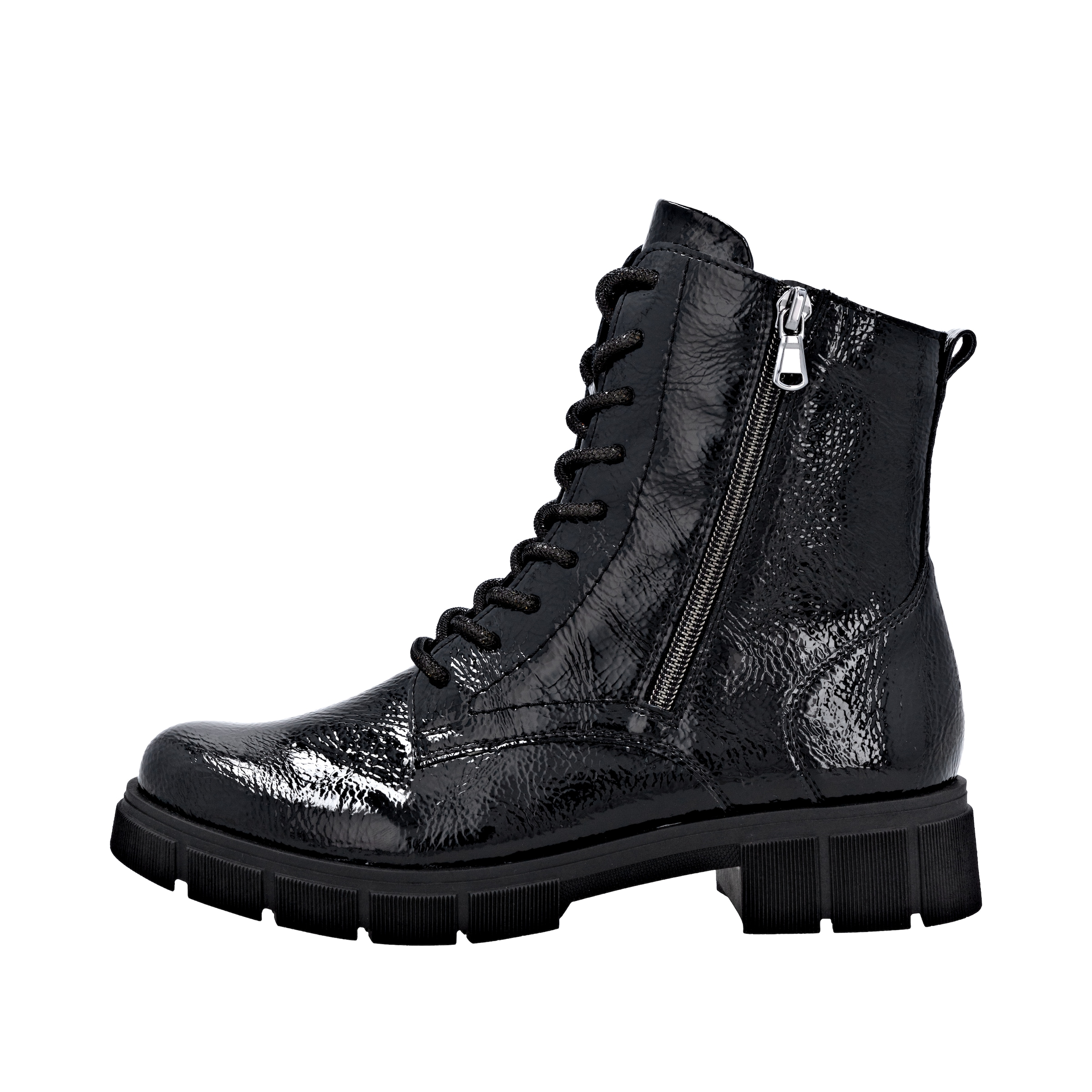 Remonte Schnürstiefelette, Schnürboots, Stiefelette, Profilsohle, mit Glitzer-Schnürsenkel