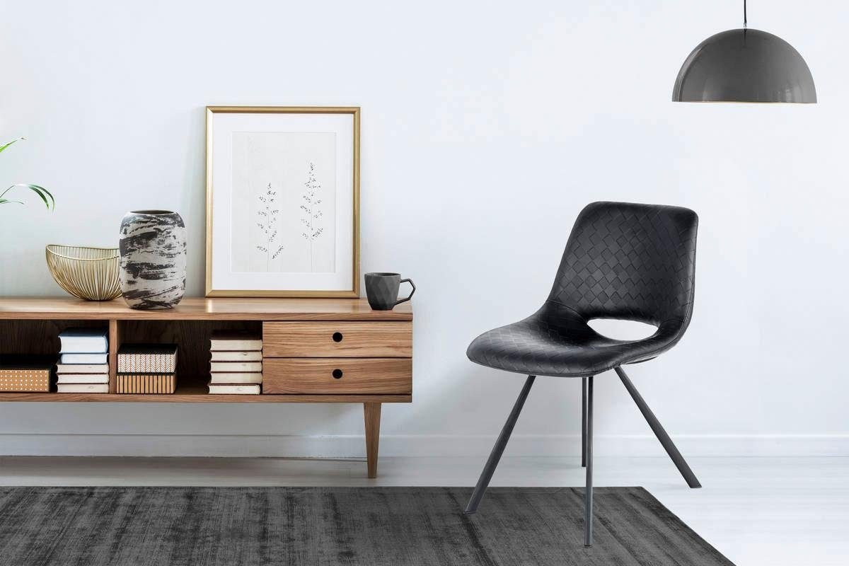 Kayoom Stuhl »Josephine 325 2er-Set, zeitloses Design, mit geometrischer Aussparung«, (Set), 2 St., pflegeleicht, schlicht, weiche Polsterung für angenehmes Sitzgefühl