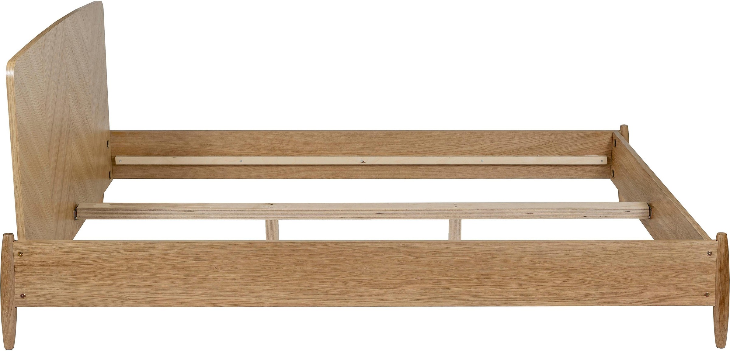 5. Bild von Woodman Massivholzbett »Farsta 1«, im skandinavischen Design, Holzfurnier aus Eiche