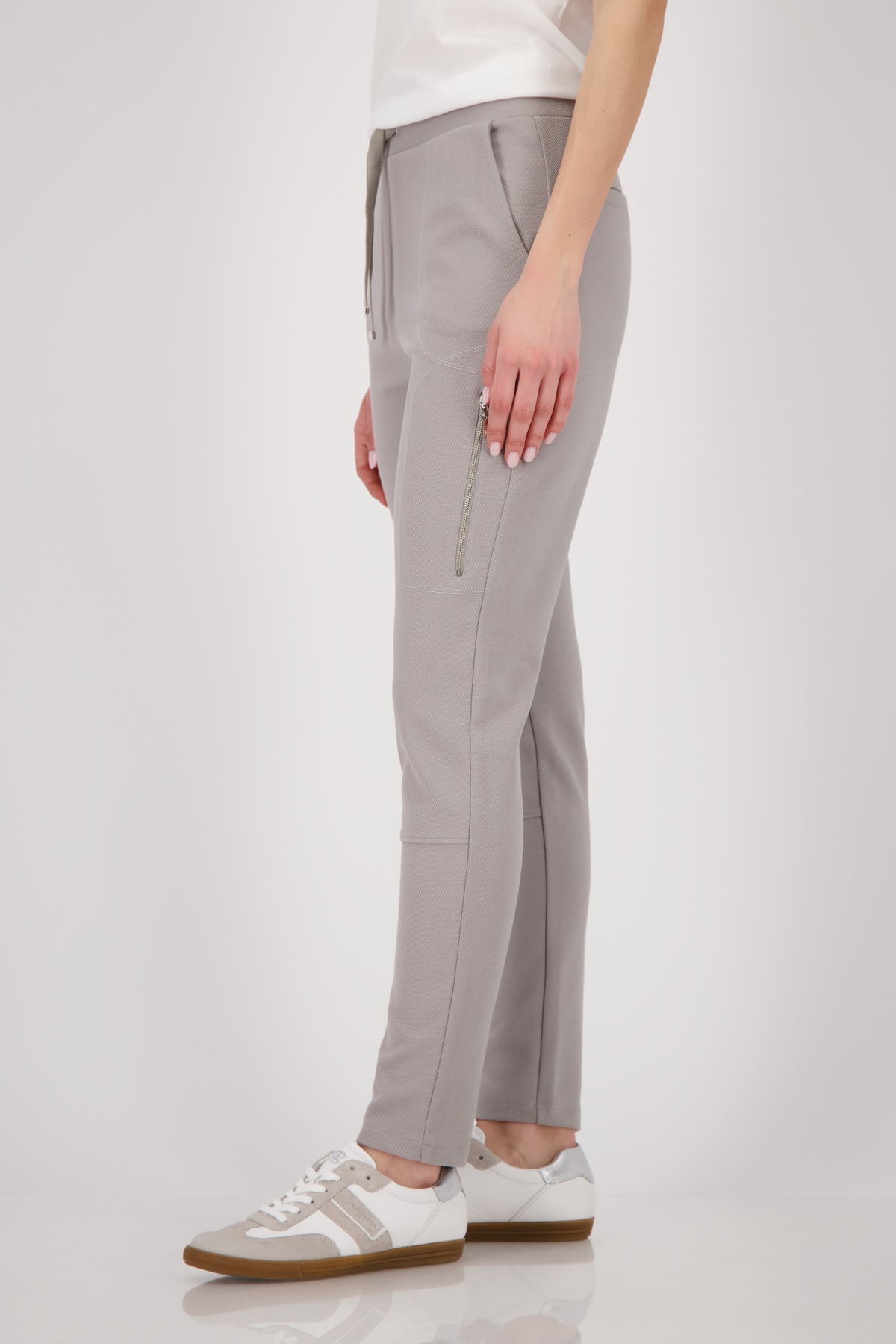 Monari Jogger Pants »Hose Basic Rippe«, Mit schmaler Beinform