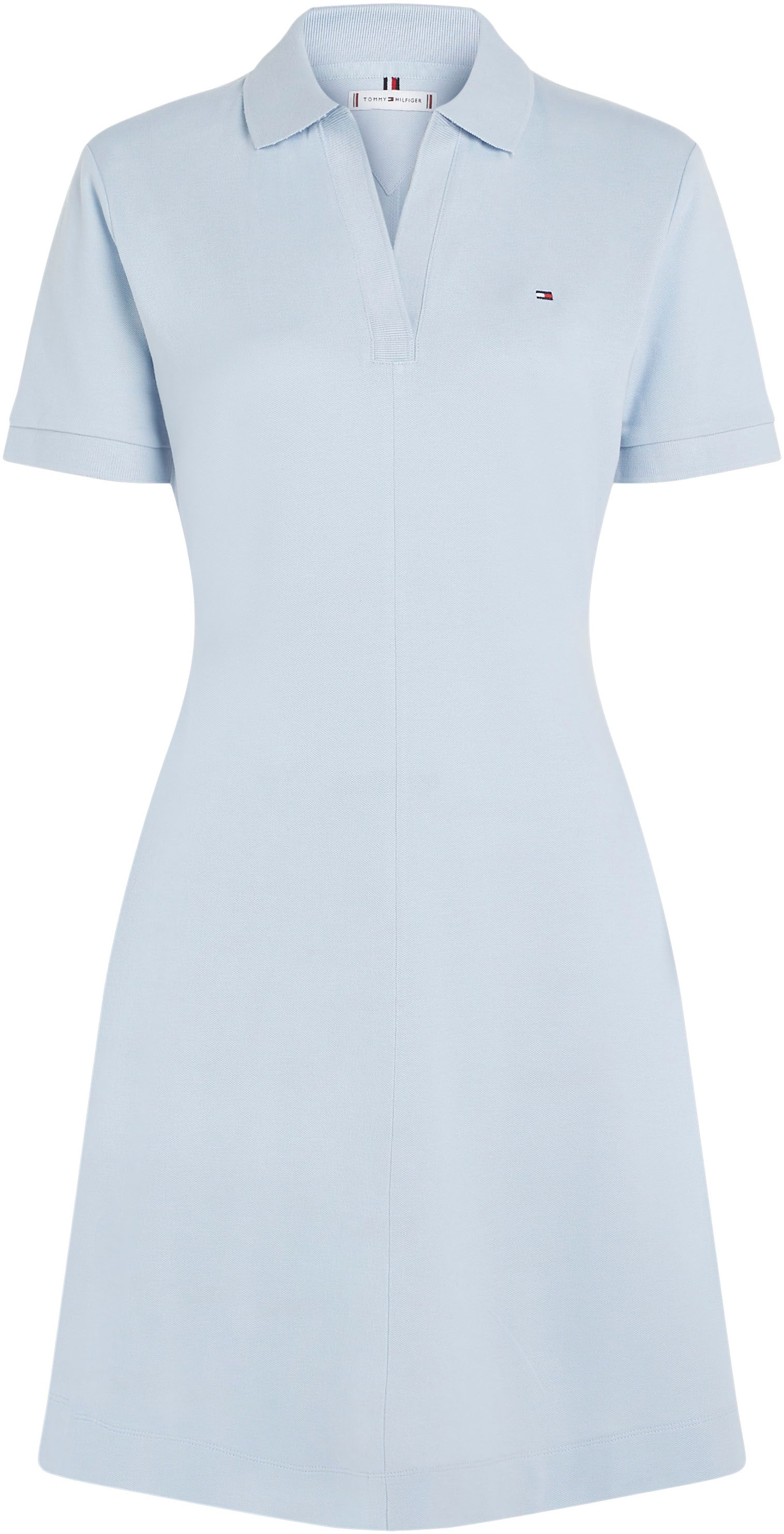 Tommy Hilfiger Polokleid »F&F OPEN PLCKT LYCLL POLO DRS SS«, mit Logostickerei