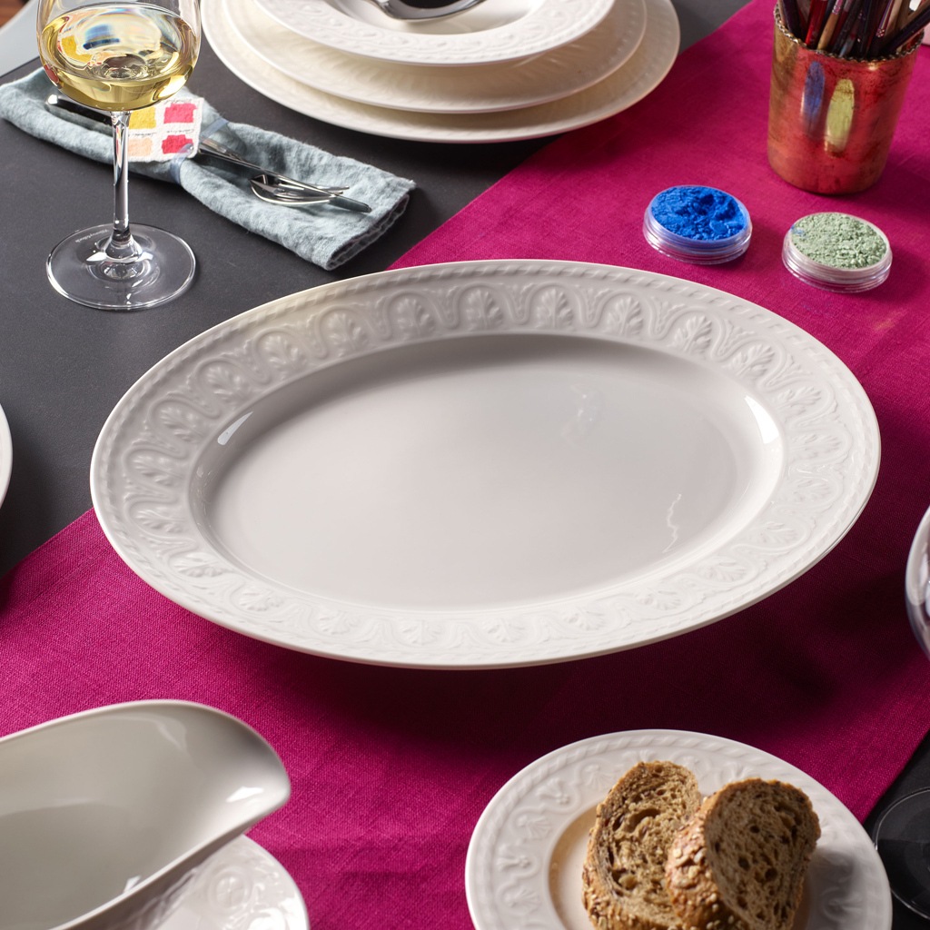 Villeroy & Boch Servierplatte »Platte Cellini 40 x 30 cm weiß« günstig online kaufen