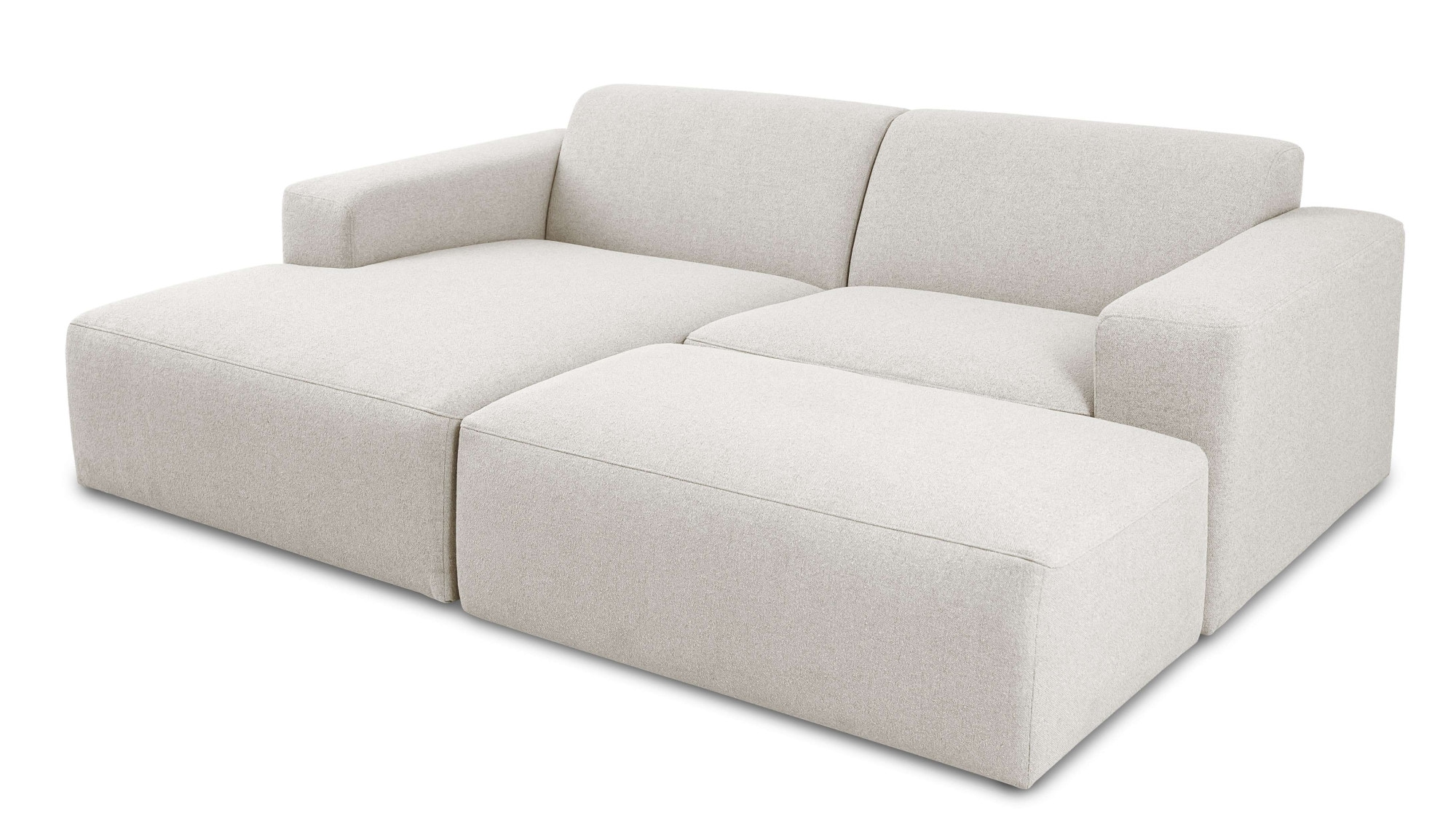 INOSIGN Ecksofa »Koa,228cm, L-Form, Modulsofa, Webstoff, Cord«, Designsofa, Set, Hocker inklusive, weicher Lounge-Sitzkomfort