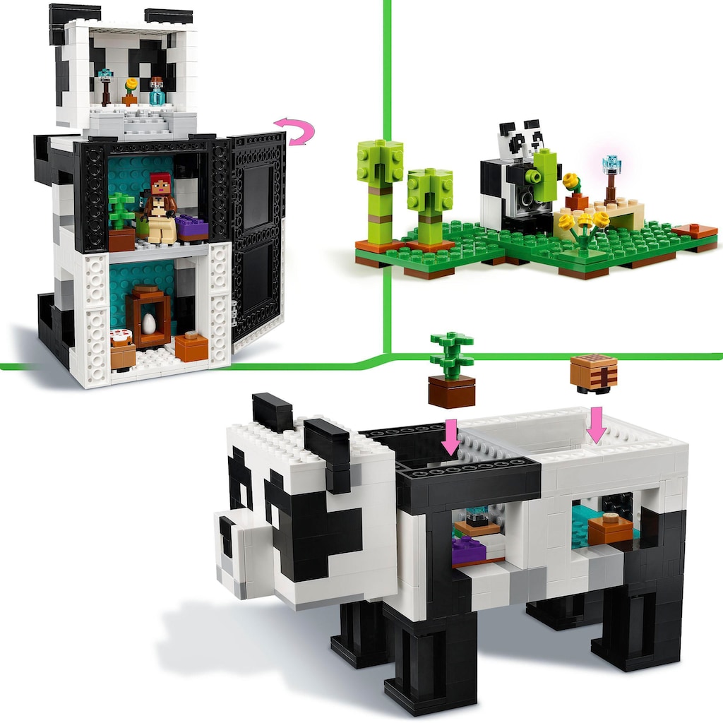 LEGO® Konstruktionsspielsteine »Das Pandahaus (21245), LEGO® Minecraft«, (553 St.)