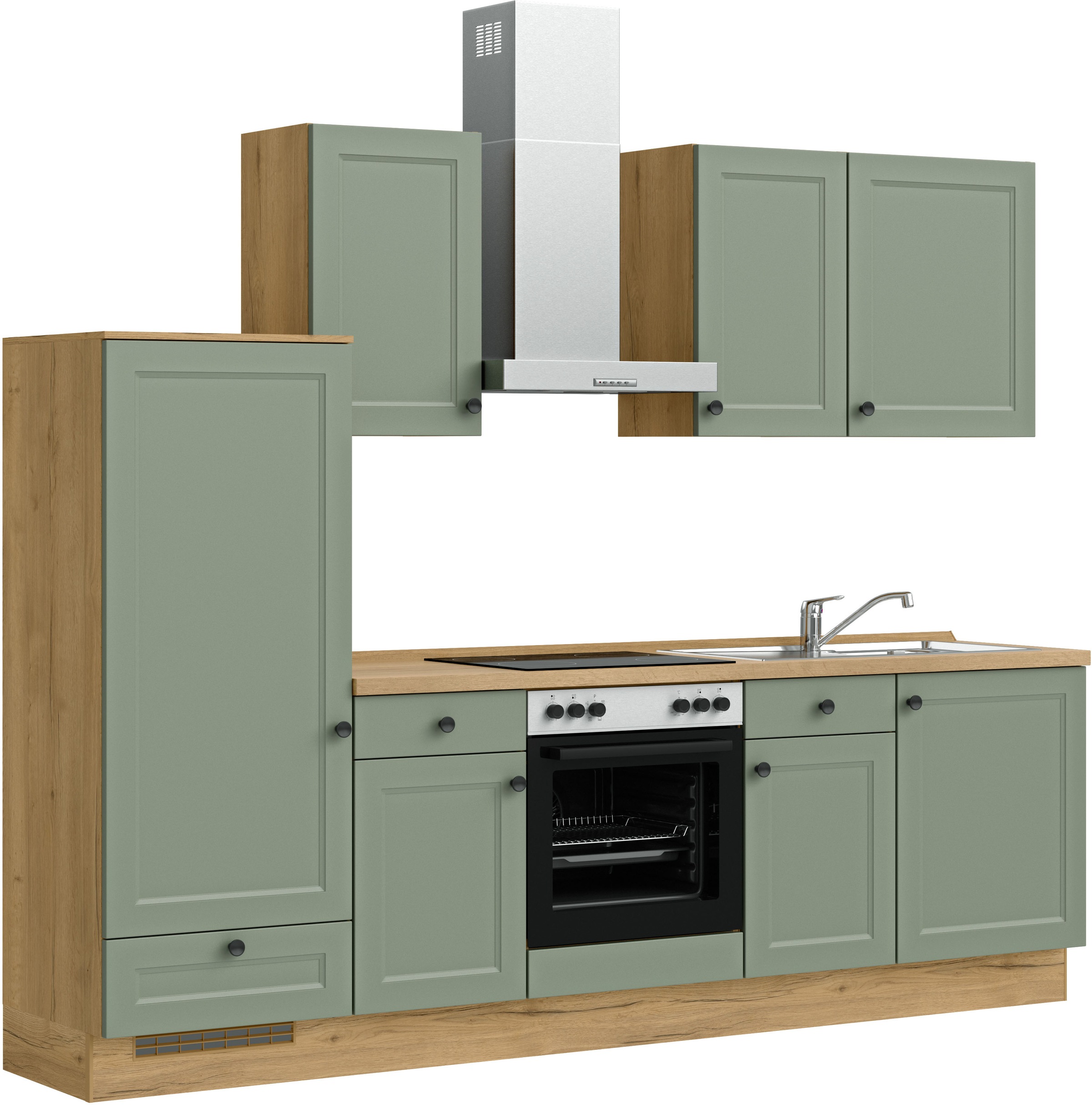 nobilia® Küchenzeile »"Cascada I"« vormontiert, Ausrichtung wählbar, Breite 270 cm, wahlw. mit E-Geräten