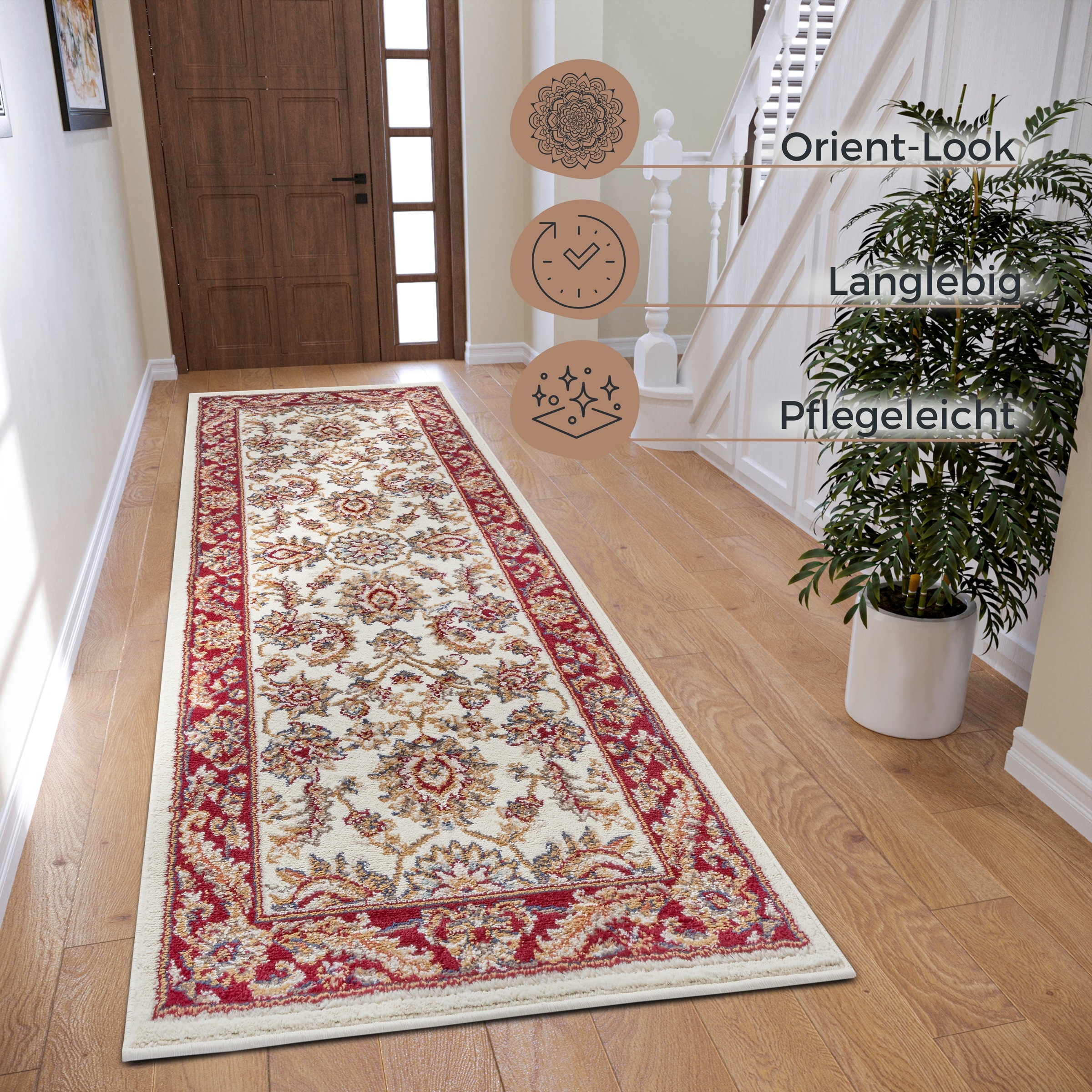 HANSE Home Teppich »Reni«, rechteckig, 8 mm Höhe, Läufer, Orientalisch, Kurzflor, Wohnzimmer, Schlafzimmer, Esszimmer