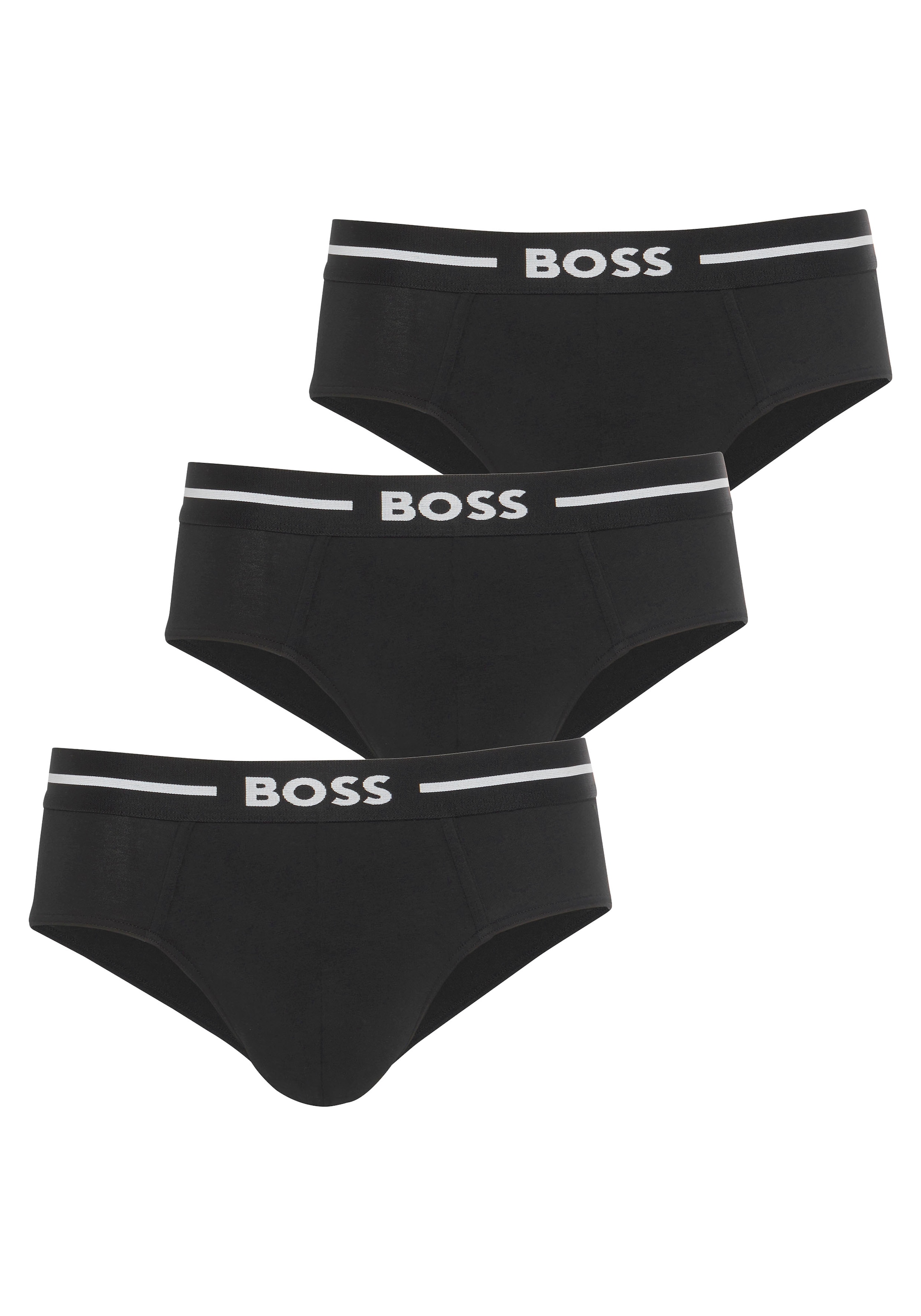 BOSS Hipster »HipBr 3P Bold«, (Packung, 3er), mit BOSS Black Markenlabel