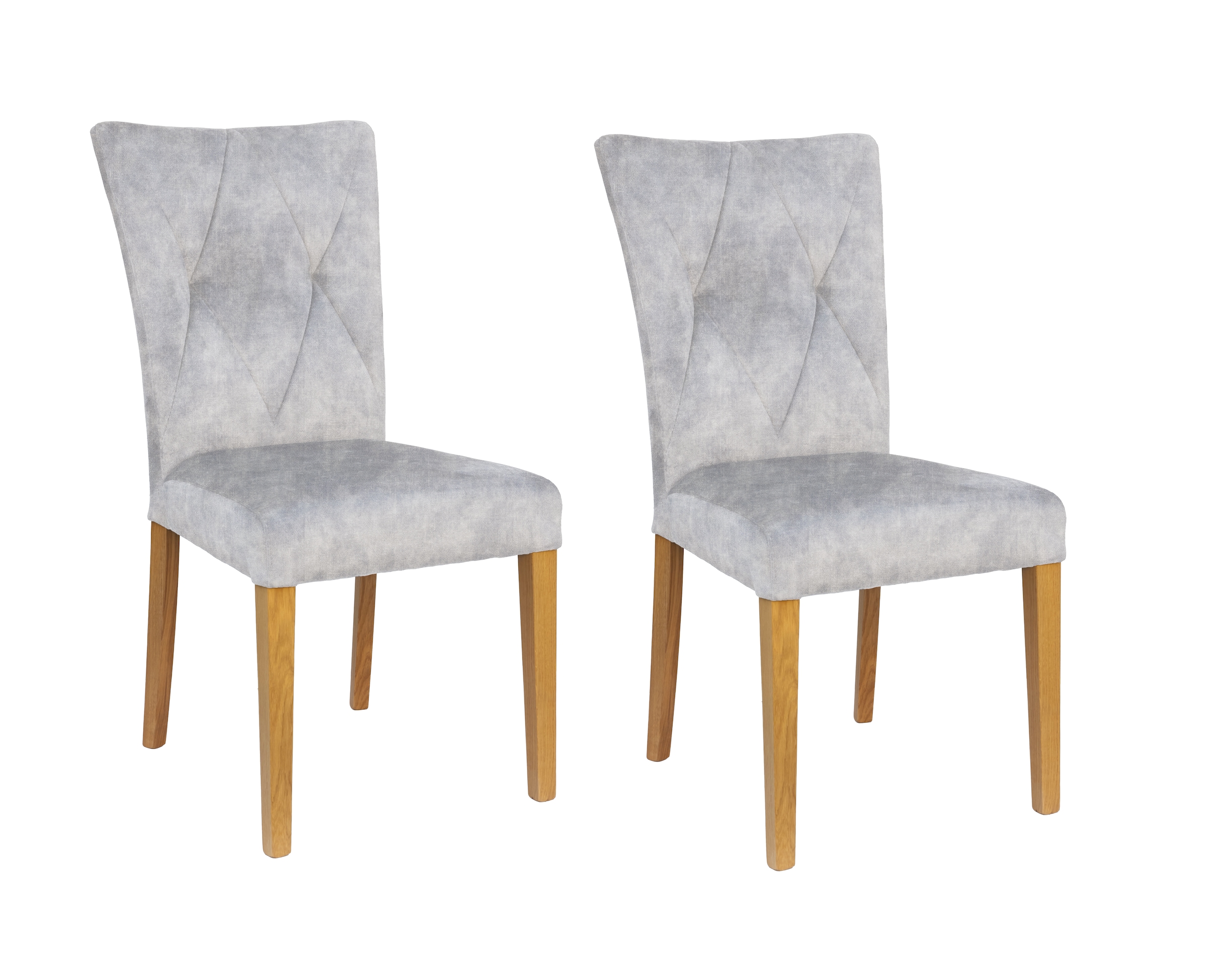 Home affaire 4-Fußstuhl »Diamond« (Set) 2 Stk. Samtvelours Sitz und Ruecken günstig online kaufen