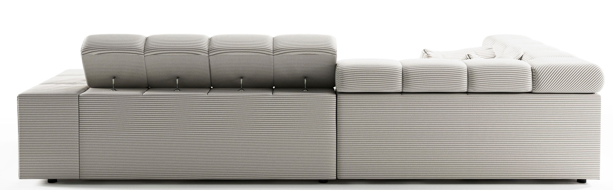 INOSIGN Ecksofa »Ancona incl. Kopfteilverstellung, Breite 319cm, L-Form«, wahlweise motorische Sitztiefenverstellung, auch in Cord + Easy Care