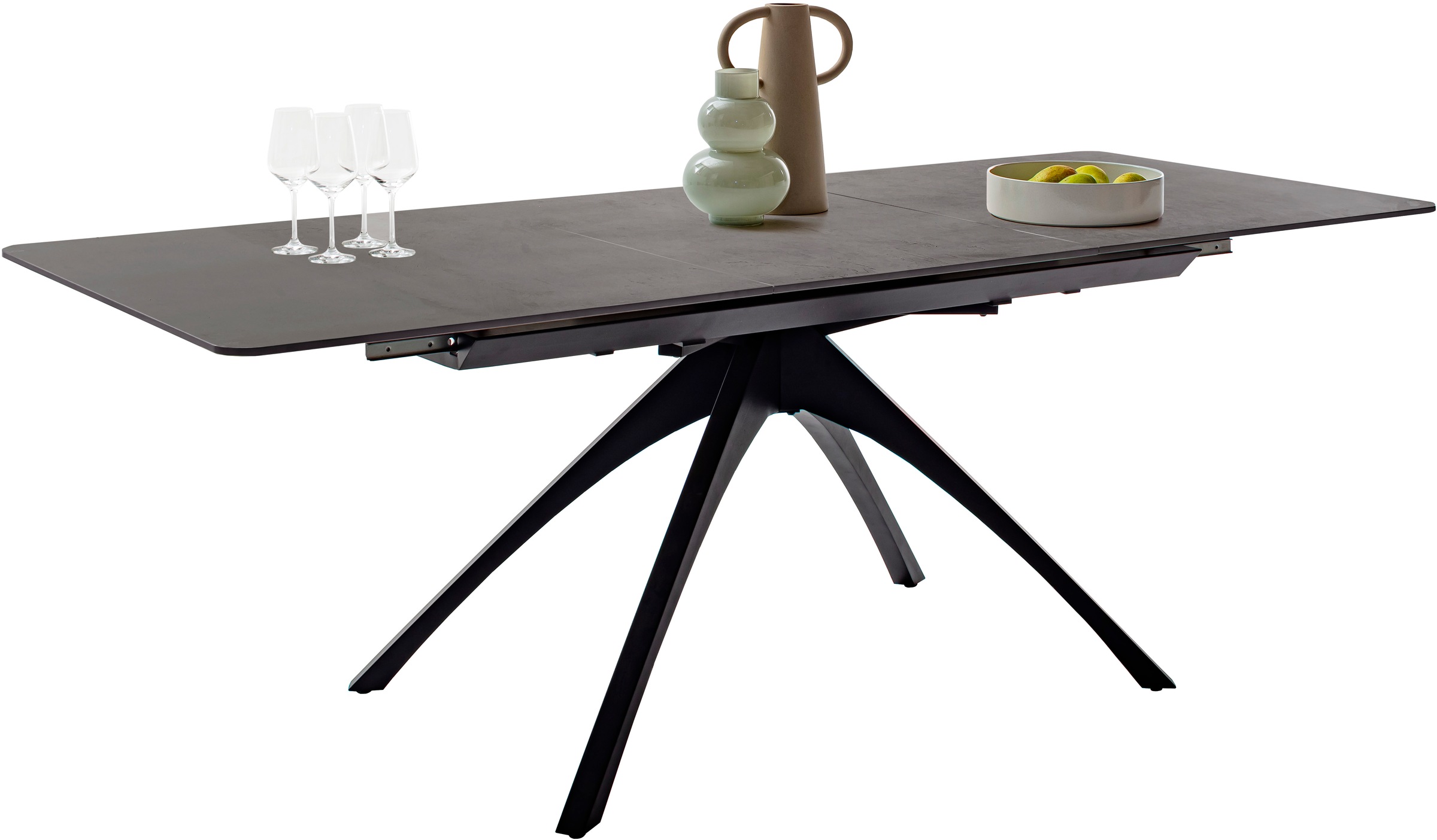 MCA furniture Esstisch »CERRITO Auszugtisch 160-220 cm - marmoriert«, (1 St.), Keramik,Metall,Synchronauszug,ausziehbar,8-10 Personen