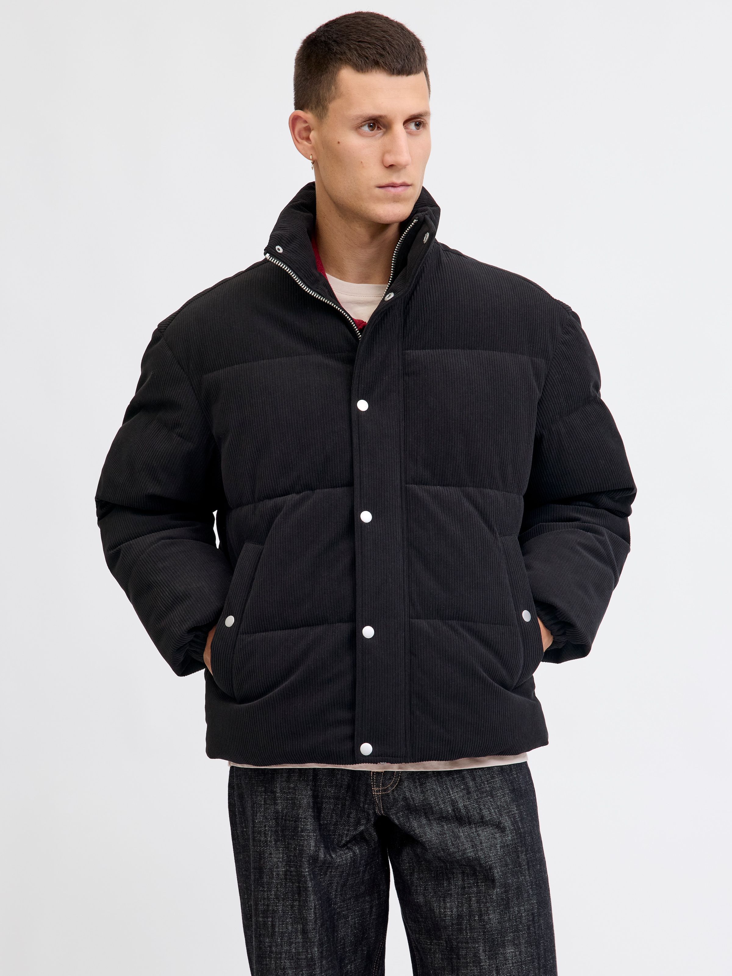 Jack & Jones Steppjacke »JORGREENE CORDUROY PUFFER JACKET« ohne Kapuze