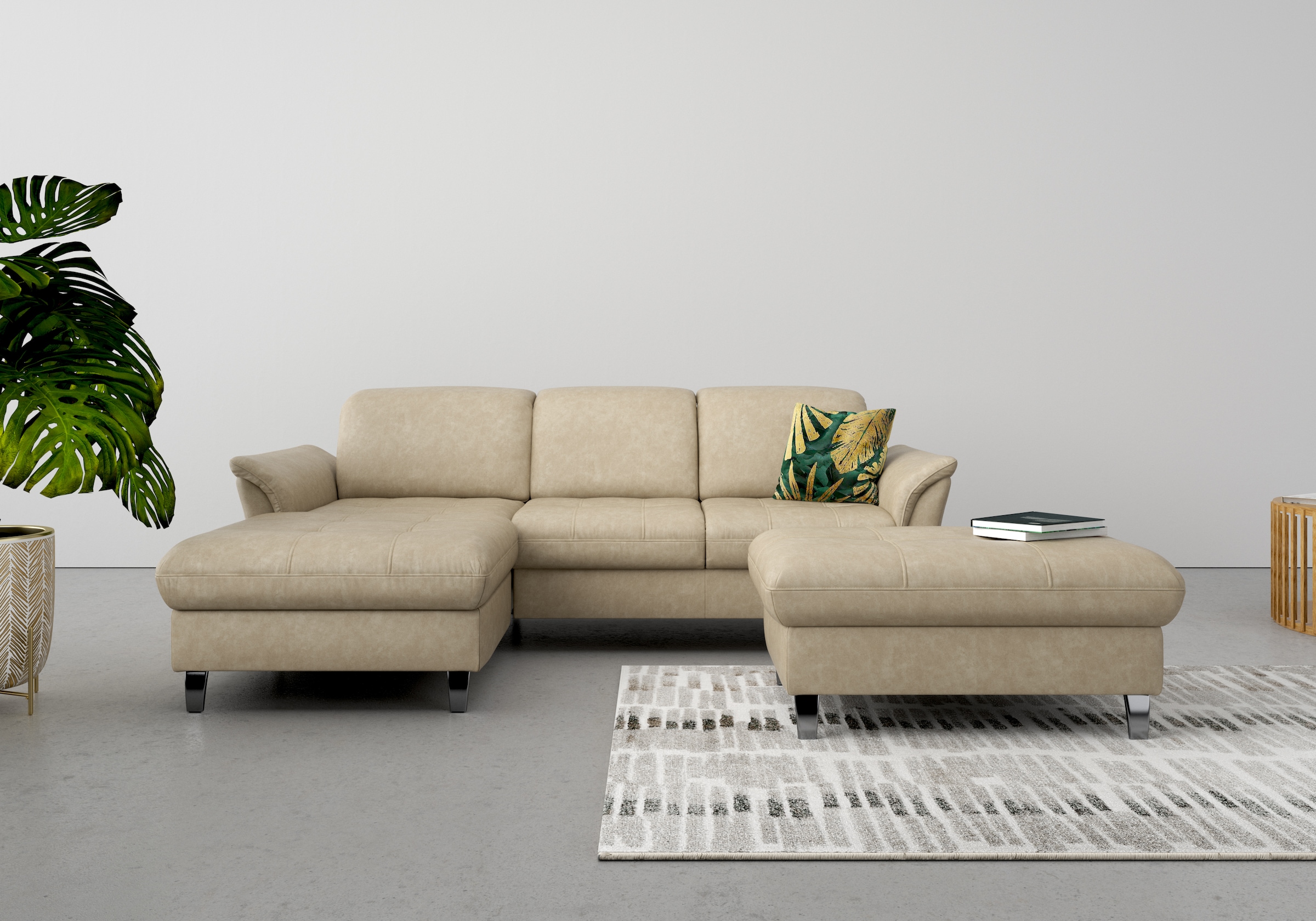 sit&more Ecksofa »Maggiore L-Form«, wahlweise mit Kopfteilverstellung, Bett günstig online kaufen