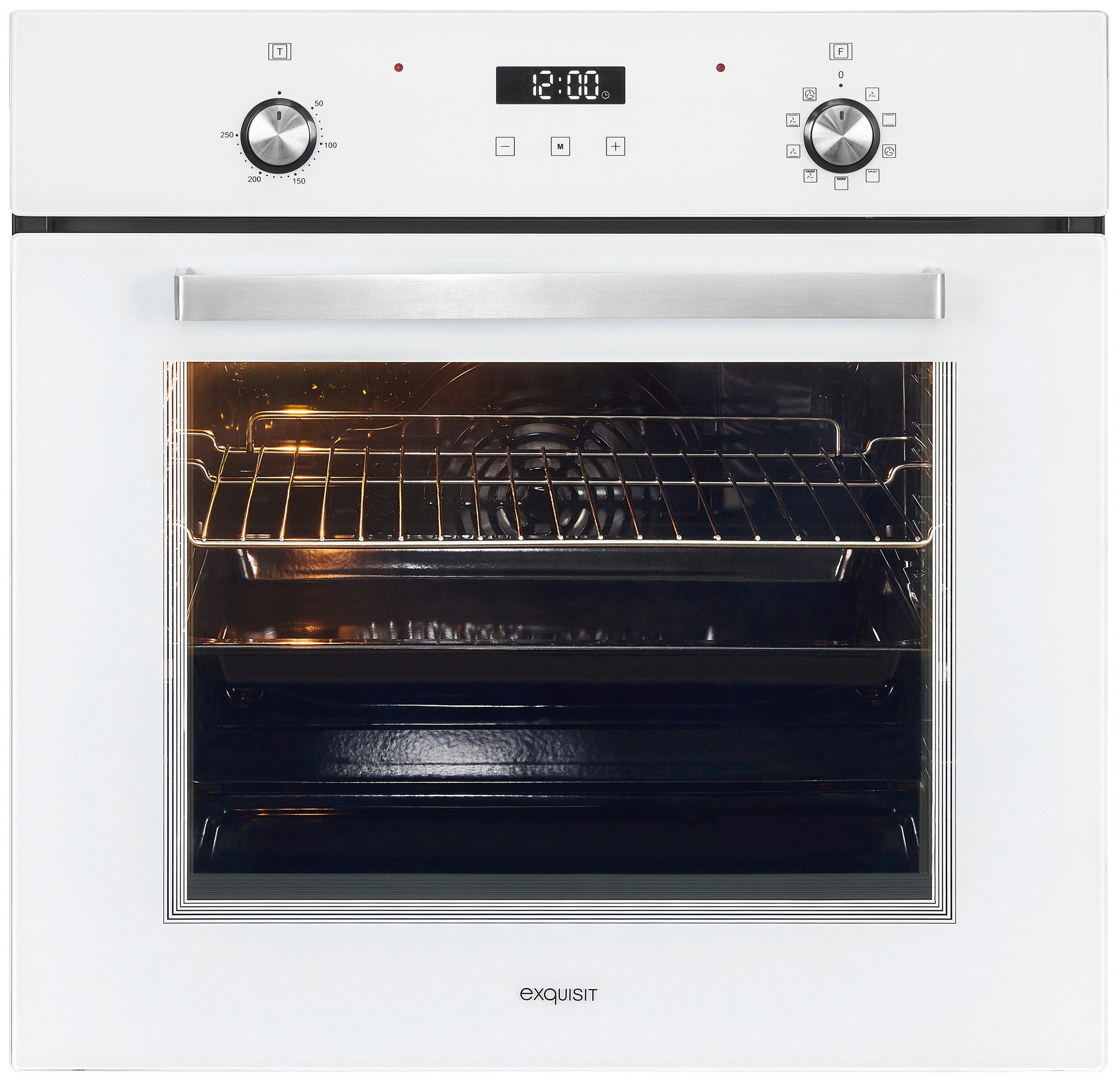 exquisit Backofen »EBE76-9-H-020 weiss«, mit 1-fach-Teleskopauszug günstig online kaufen