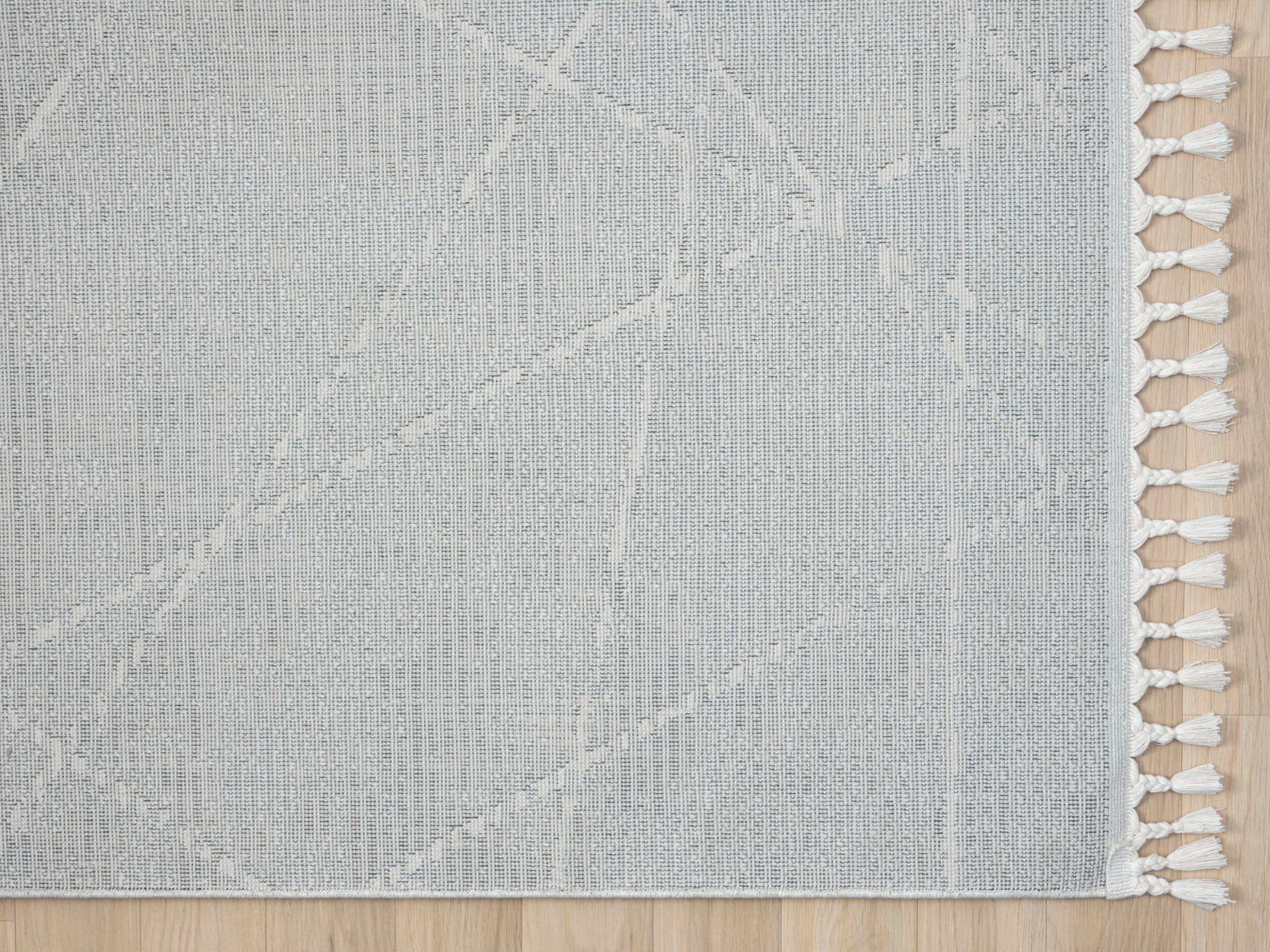 Myflair Möbel & Accessoires Teppich »Nelia, LAGERRÄUMUNG!«, rechteckig, 15 mm Höhe, Kurzflor, mit Hoch-Tief Effekt, Microfaser, mit Fransen