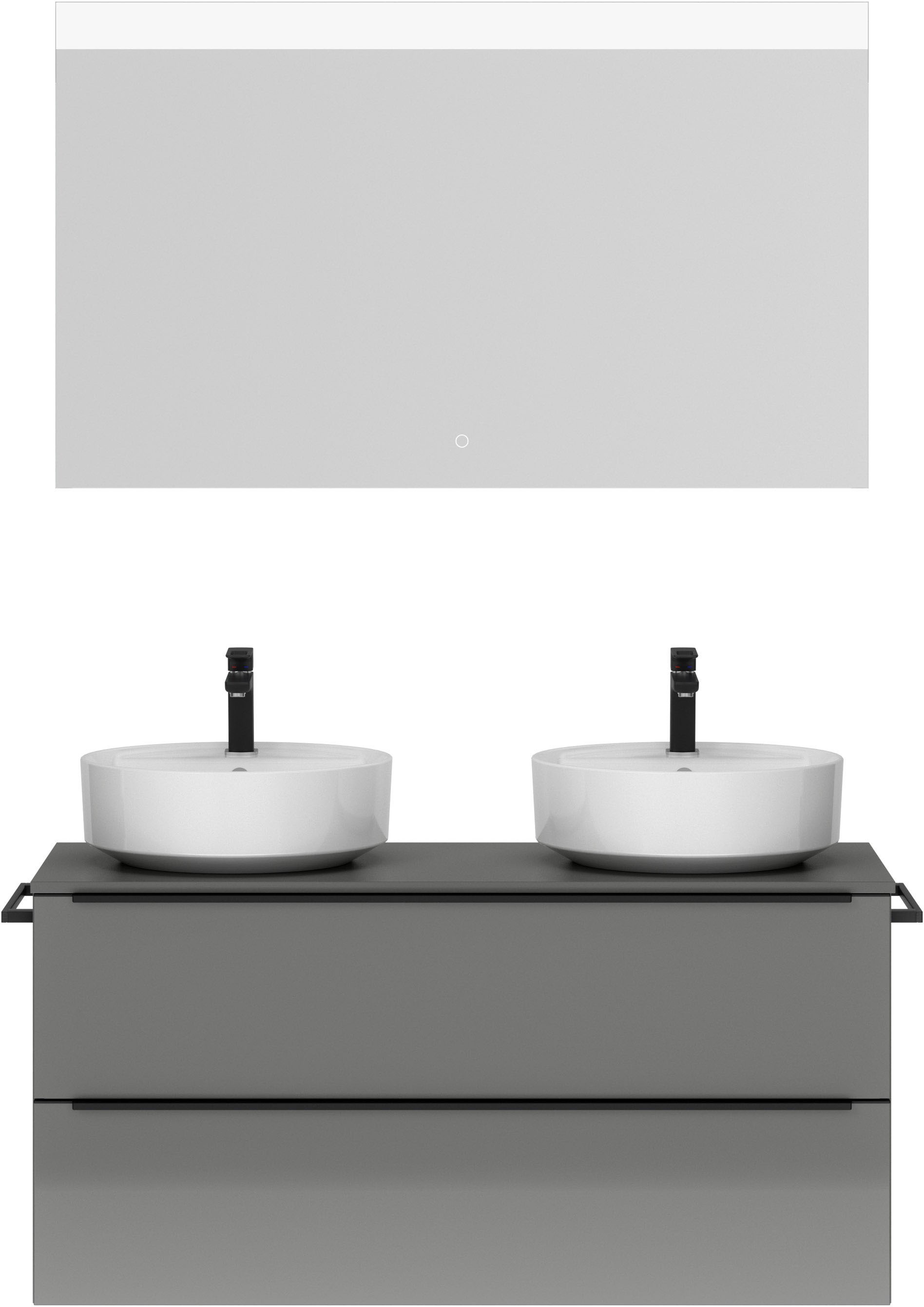 nobilia® Badmöbel-Set »Alvene«, (2 St., vormontiert, mit Soft-Close), Hochg günstig online kaufen