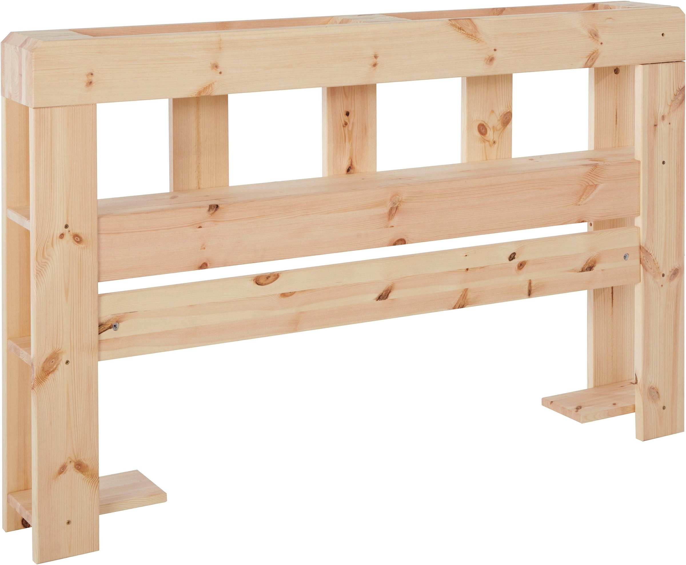 OTTO home Kopfteil »"ALASCO " Made in Europe, FSC® zertifiziertes Massivholz« für Palettenbett Alasco, aus Massivholz, mit 7 offenen Fächern