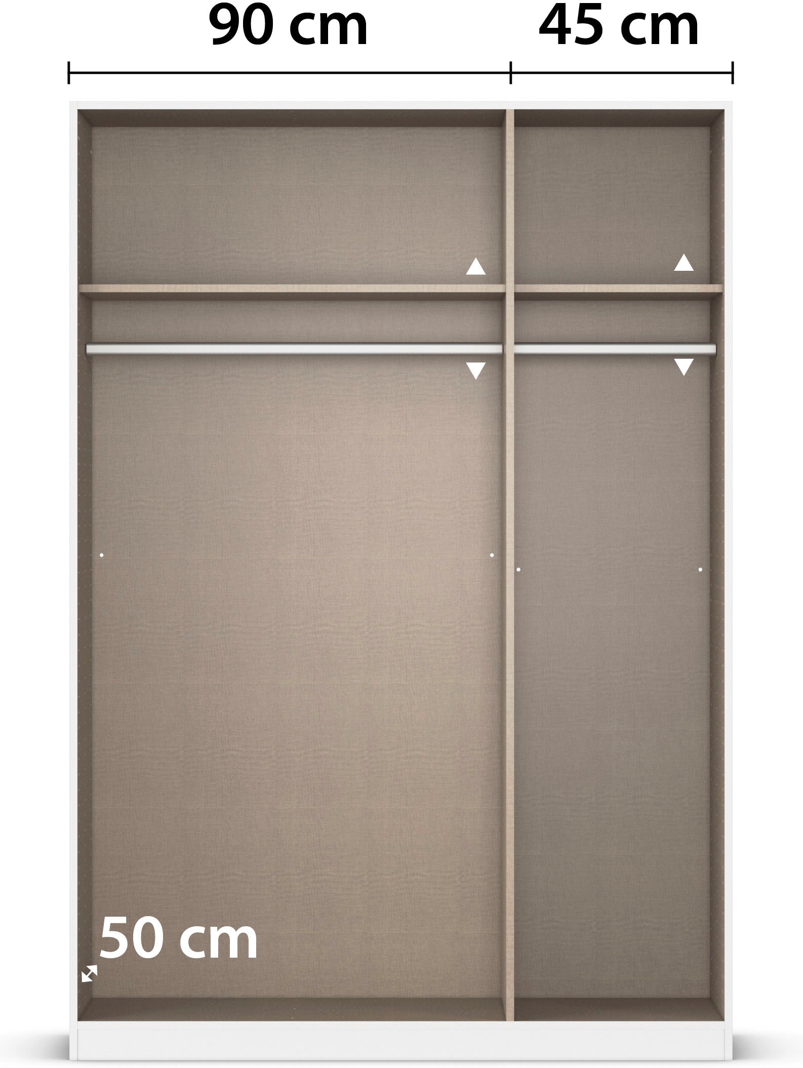 rauch Kleiderschrank »Drehtürenschrank Schrank Garderobe Wäscheschrank Schlafzimmer AVOLA«, (in 3 verschiedenen Ausstattungen BASIC/CLASSIC/PREMIUM), mit hochwertigen Stangengriffen in Schwarz aus Metall MADE IN GERMANY