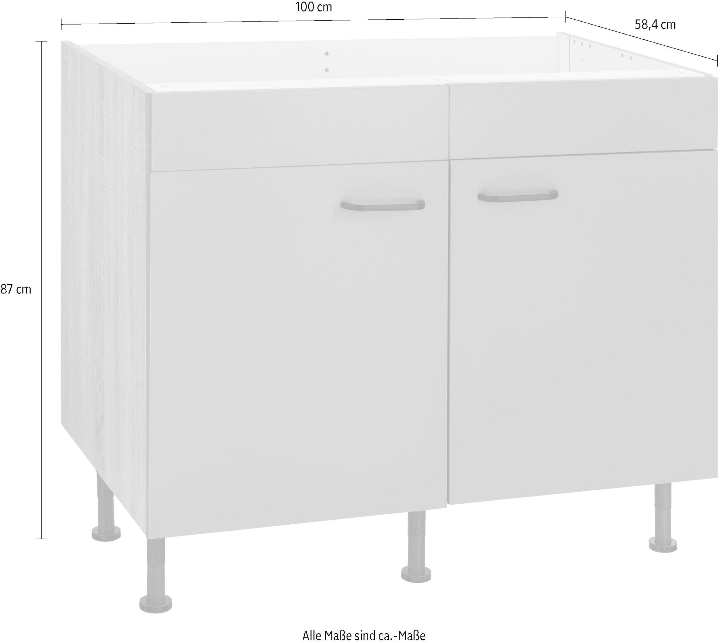 OPTIFIT Spülenschrank »Elga«, mit Soft-Close-Funktion, höhenverstellbaren Füßen, Breite 100 cm