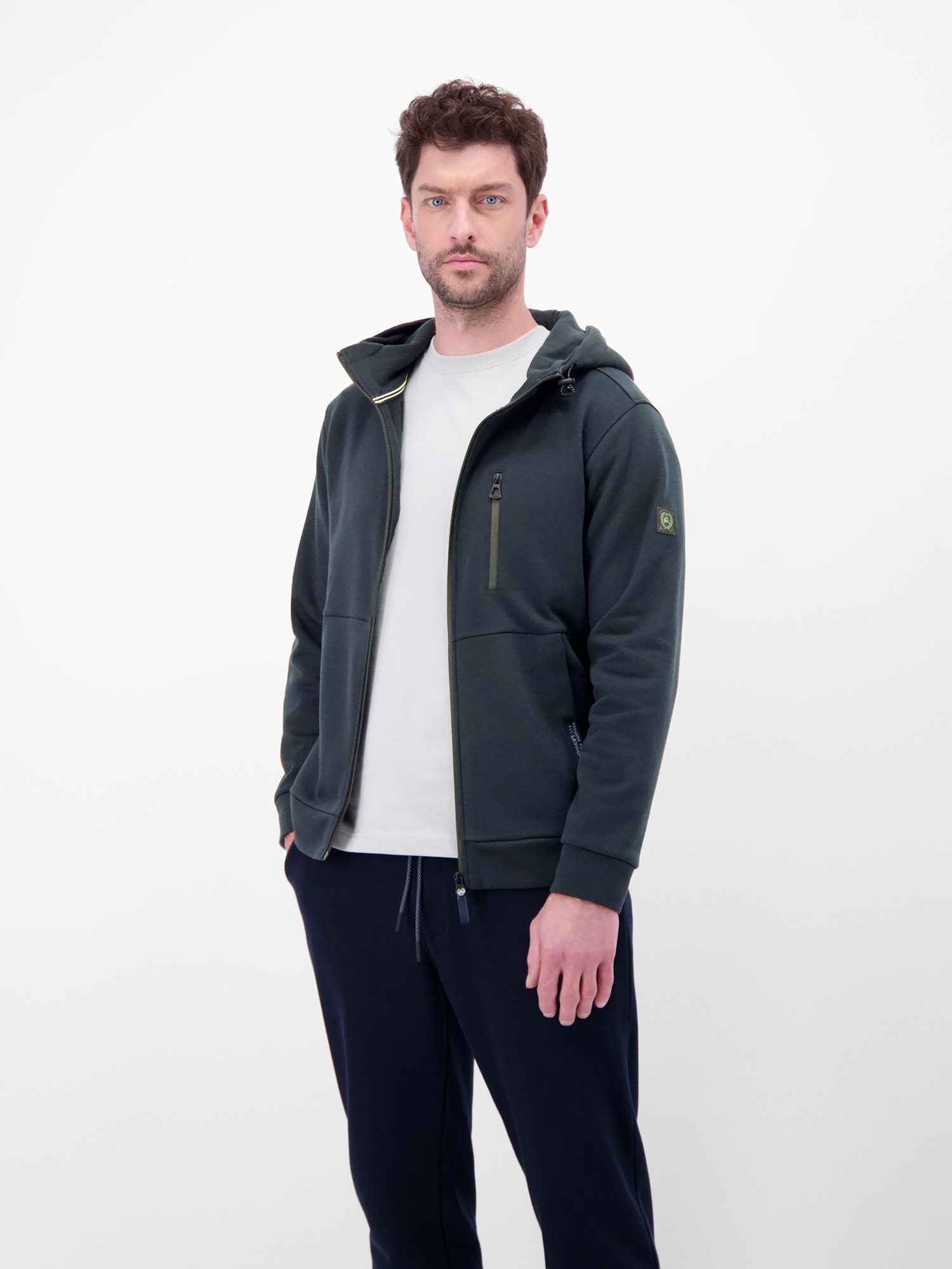 LERROS Kapuzensweatjacke »Sweatjacke im Hoodie-Look aus Mischgewebe«