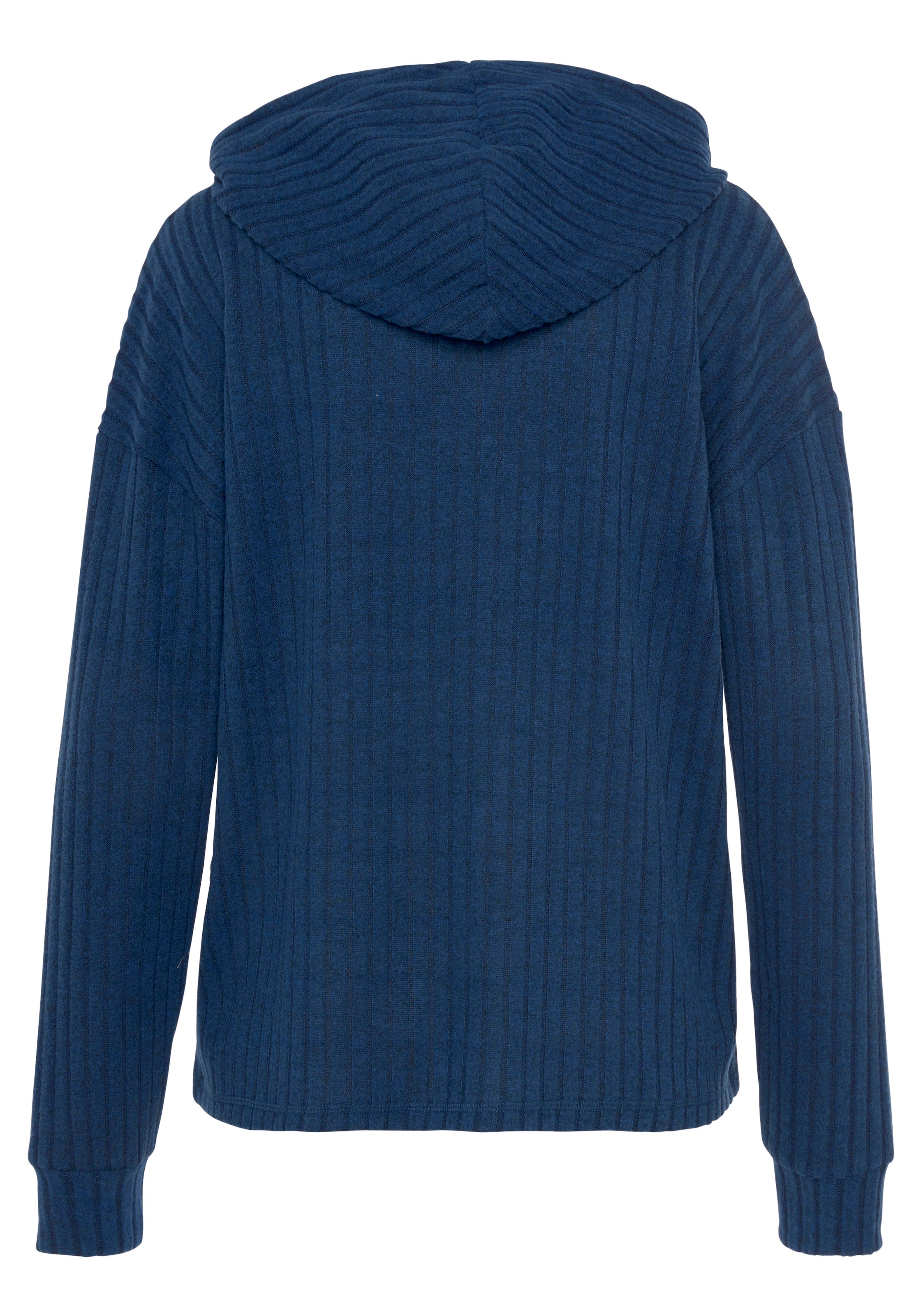 LASCANA Hoodie, Strickpullover mit Kapuze und in melierter Optik, Loungewear