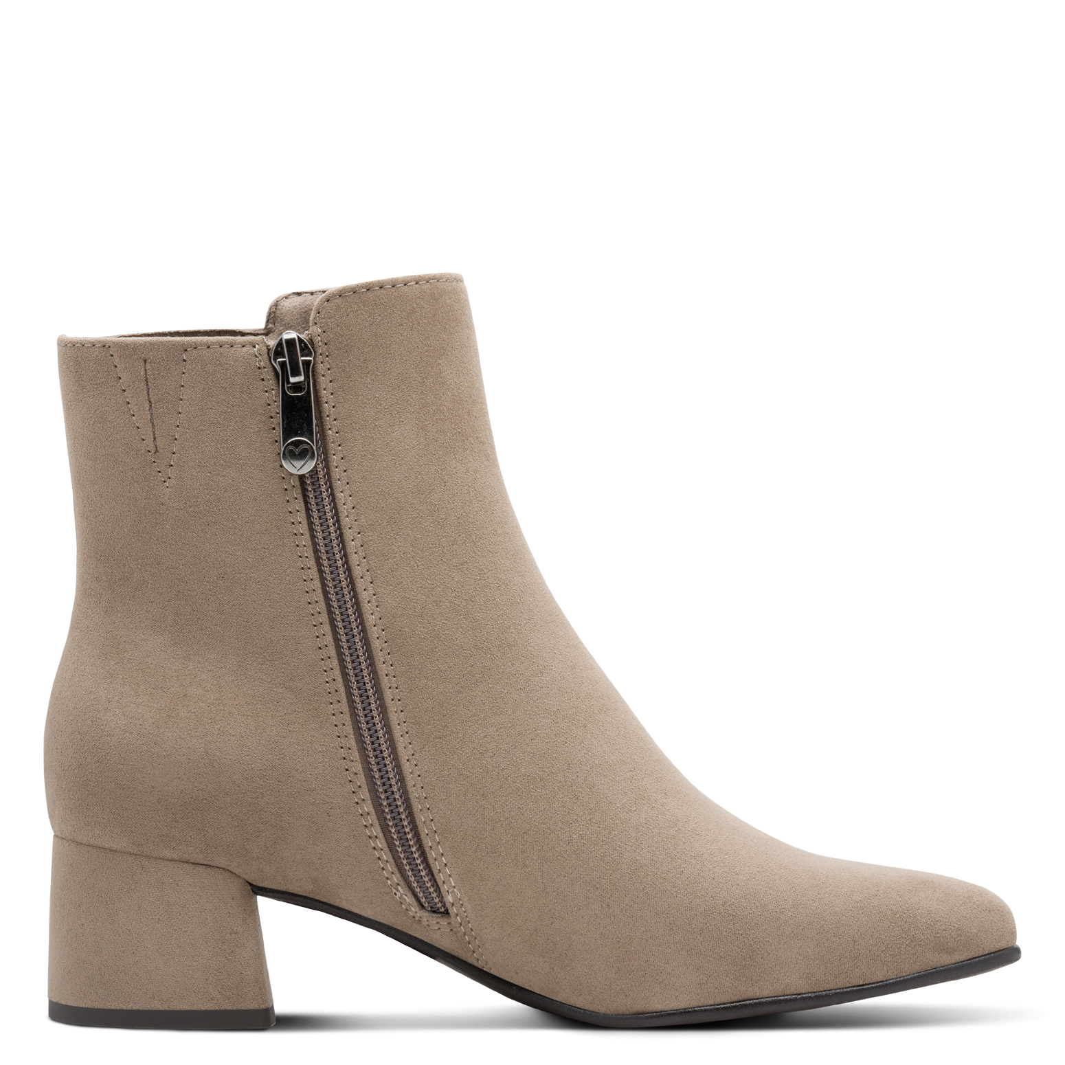 MARCO TOZZI Stiefelette, Blockabsatz, Businessschuh, Ankleboots mit Ziernähen