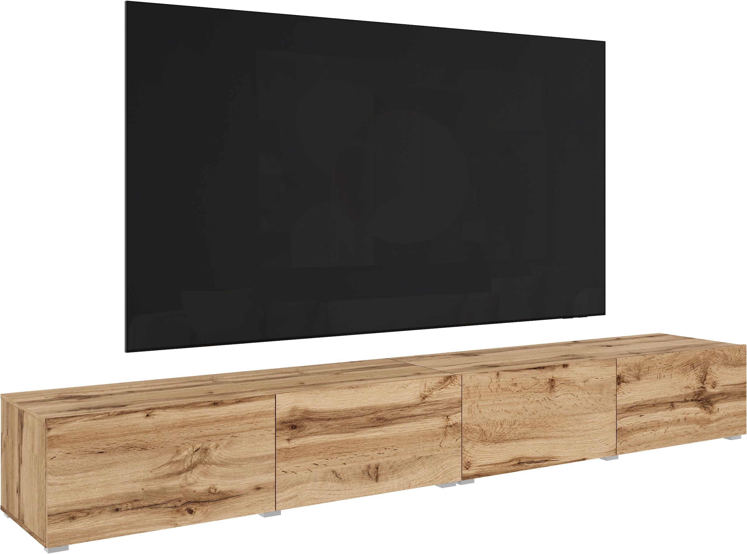 OTTO home Lowboard »Denver Erlebe die Weltmeisterschaft im XXL-Format« Elegantes TV-Möbel 300 cm, speziell für bis zu 98-Zoll Fernseher