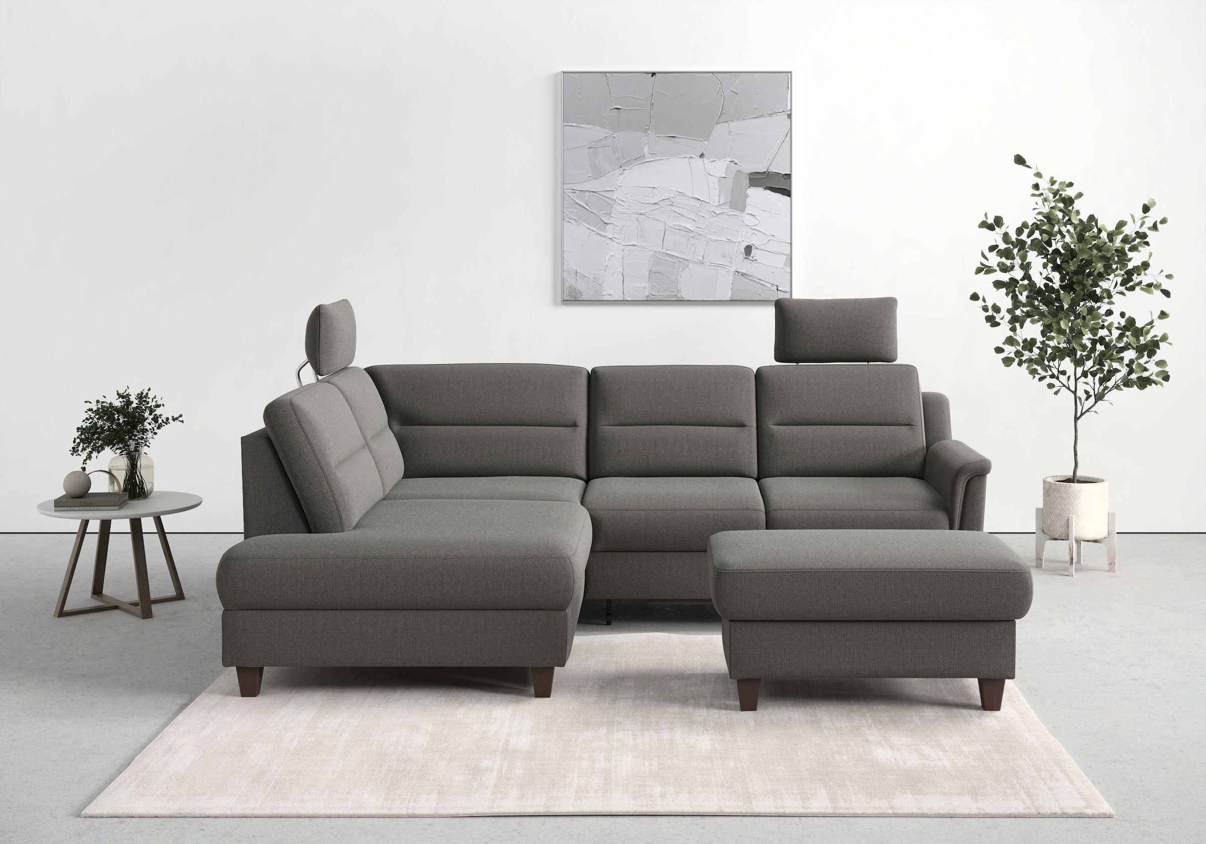 sit&more Ecksofa "Farö L-Form", inklusive Federkern, wahlweise mit Bettfunk günstig online kaufen