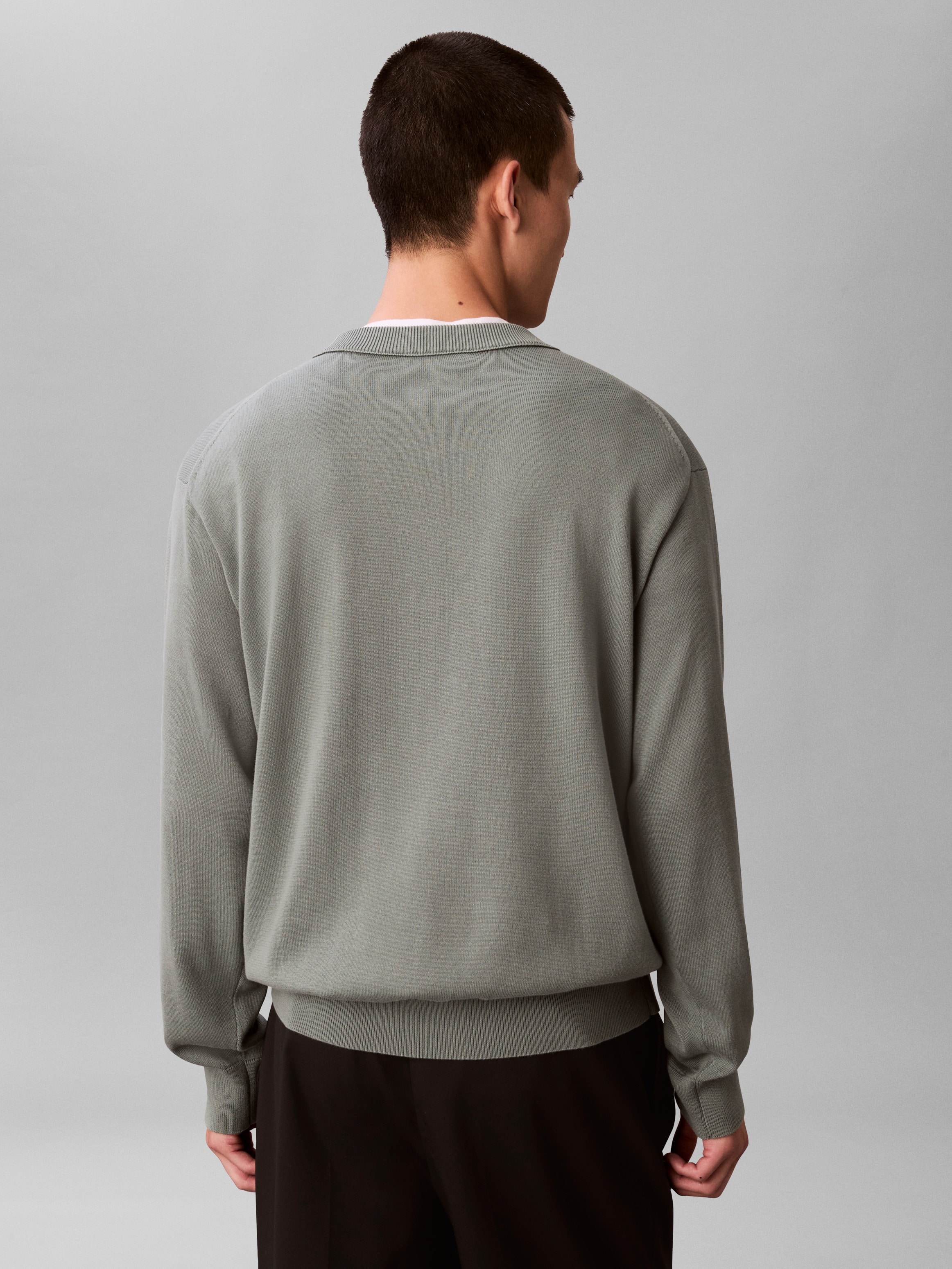 Calvin Klein Strickpullover »LS EZ COTTON CREWNK SWEATER 12GG« Mit Rundhalsausschnitt