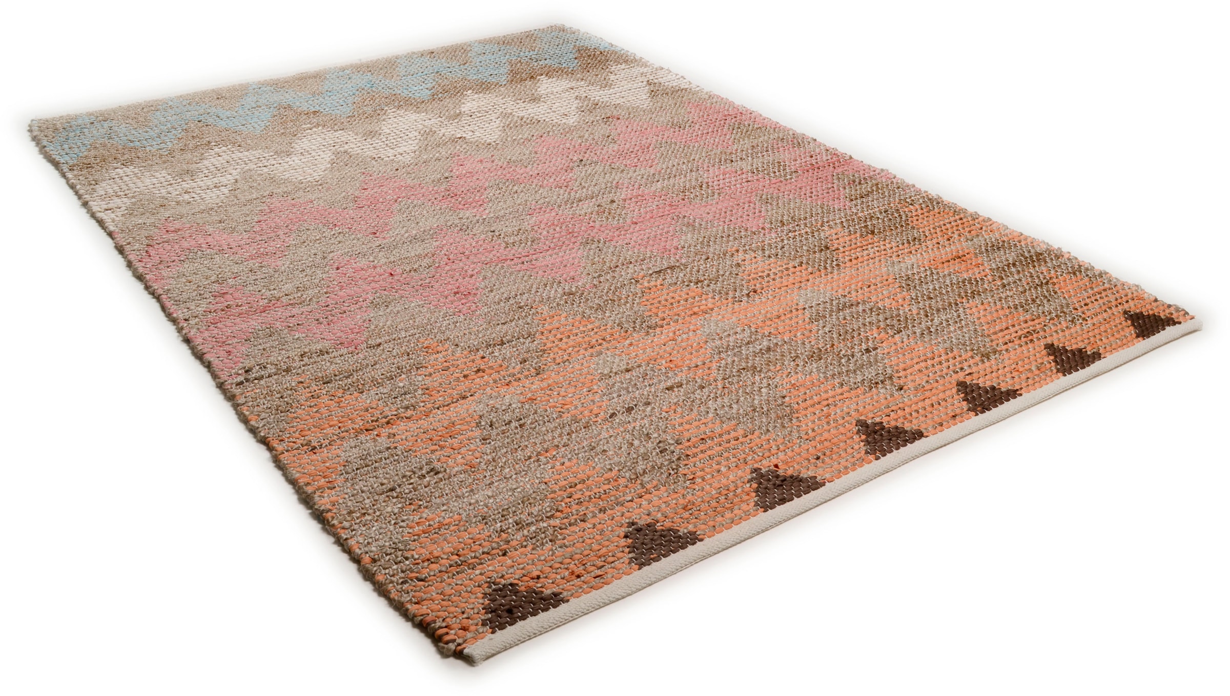 TOM TAILOR HOME Teppich »Pastel Zigzag«, rechteckig, 7 mm Höhe, Flachgewebe günstig online kaufen