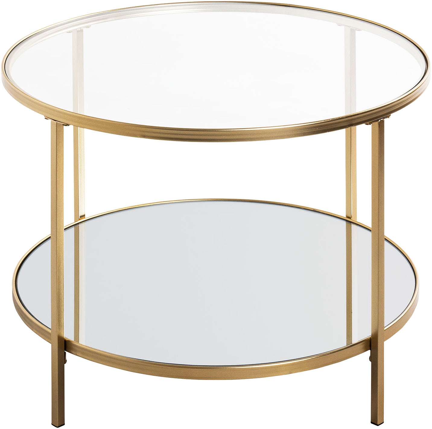 HAKU Beistelltisch »Sofatisch, Wohnzimmertisch« 1 Stk. tlg. rund - aus Metall Gold - Ø/H 60/45 cm