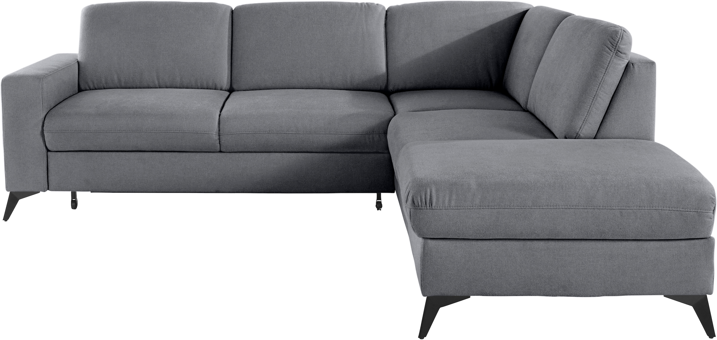 Places of Style Ecksofa »Lolland L-Form«, Wahlweise mit Bettfunktion und Stauraum, auch mit abwischbarem Bezug
