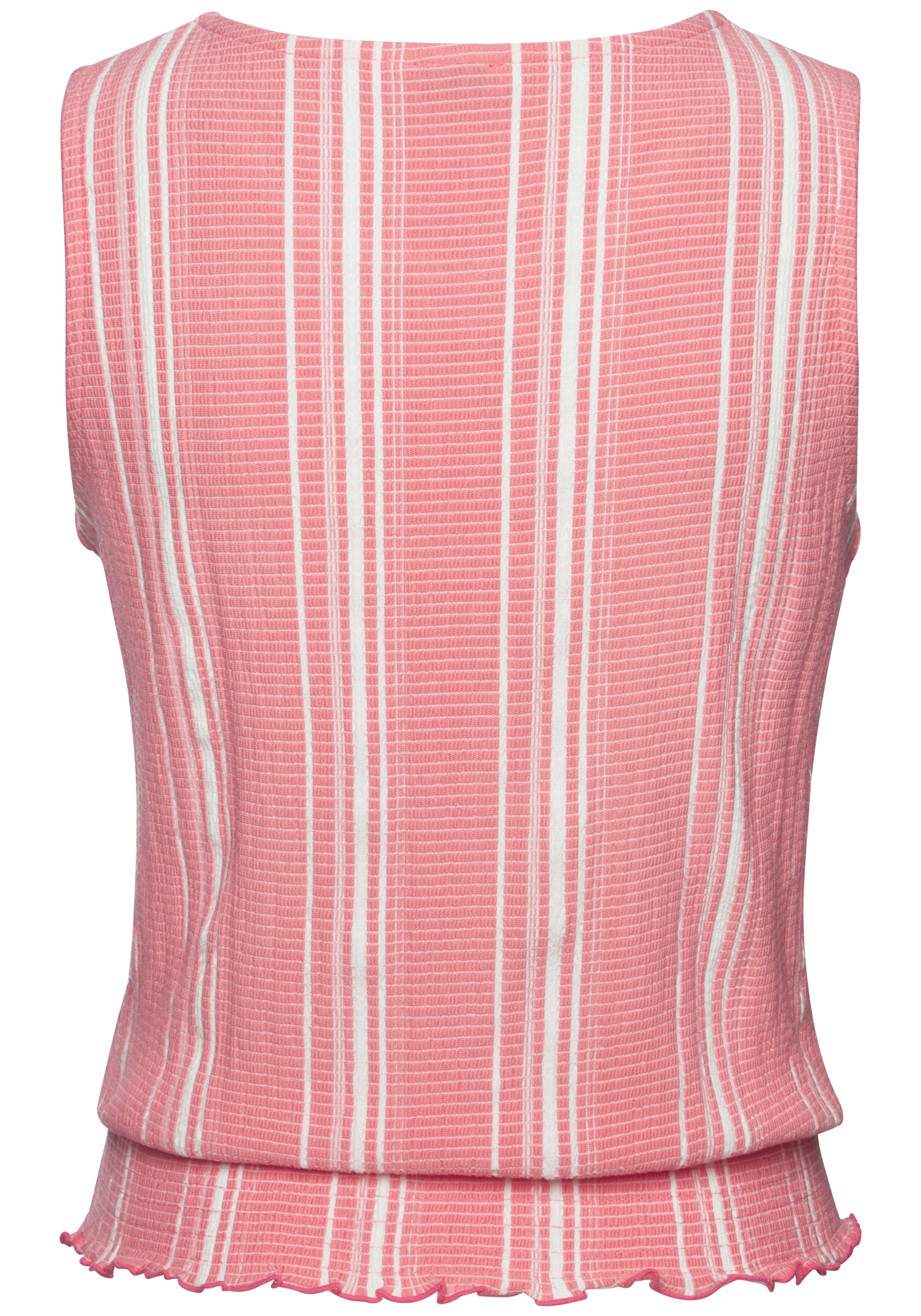LASCANA Tanktop aus strukturierter Ware, sommerliches Top mit Streifen