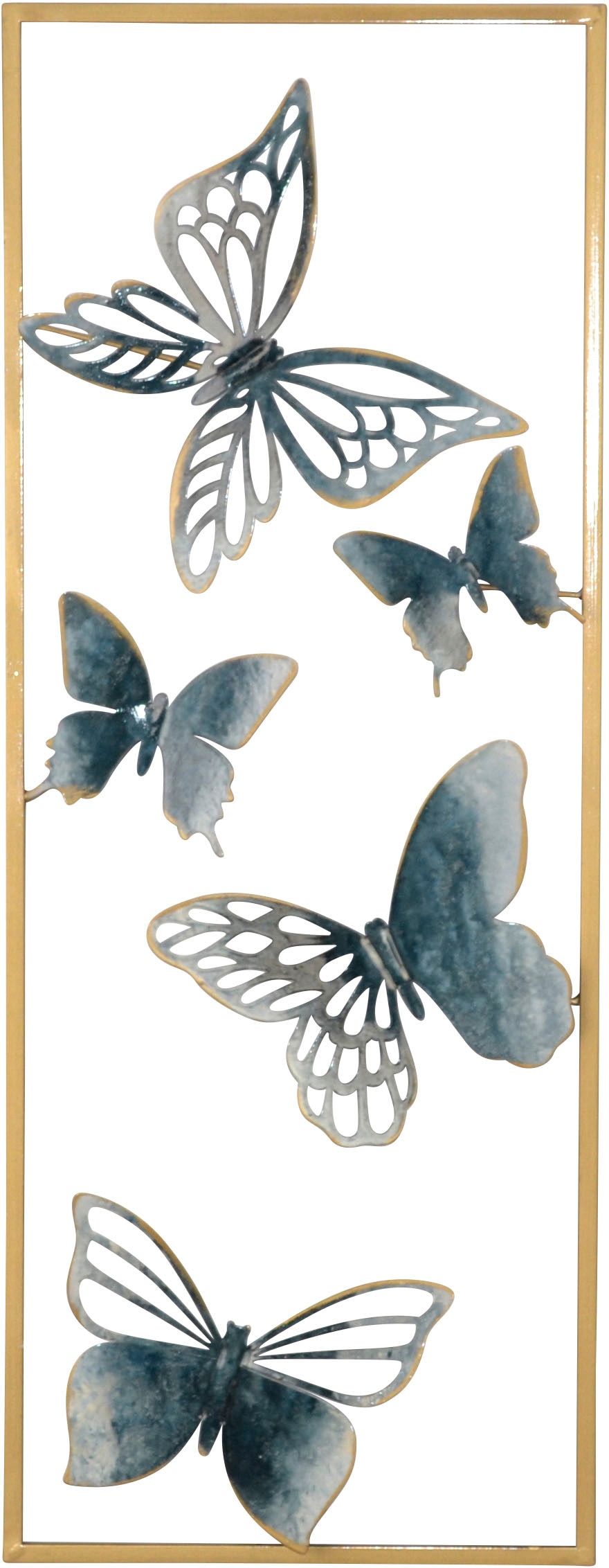 Wanddekoobjekt Wanddekoration, blau, B:28,5cm H:74,5cm T:4cm