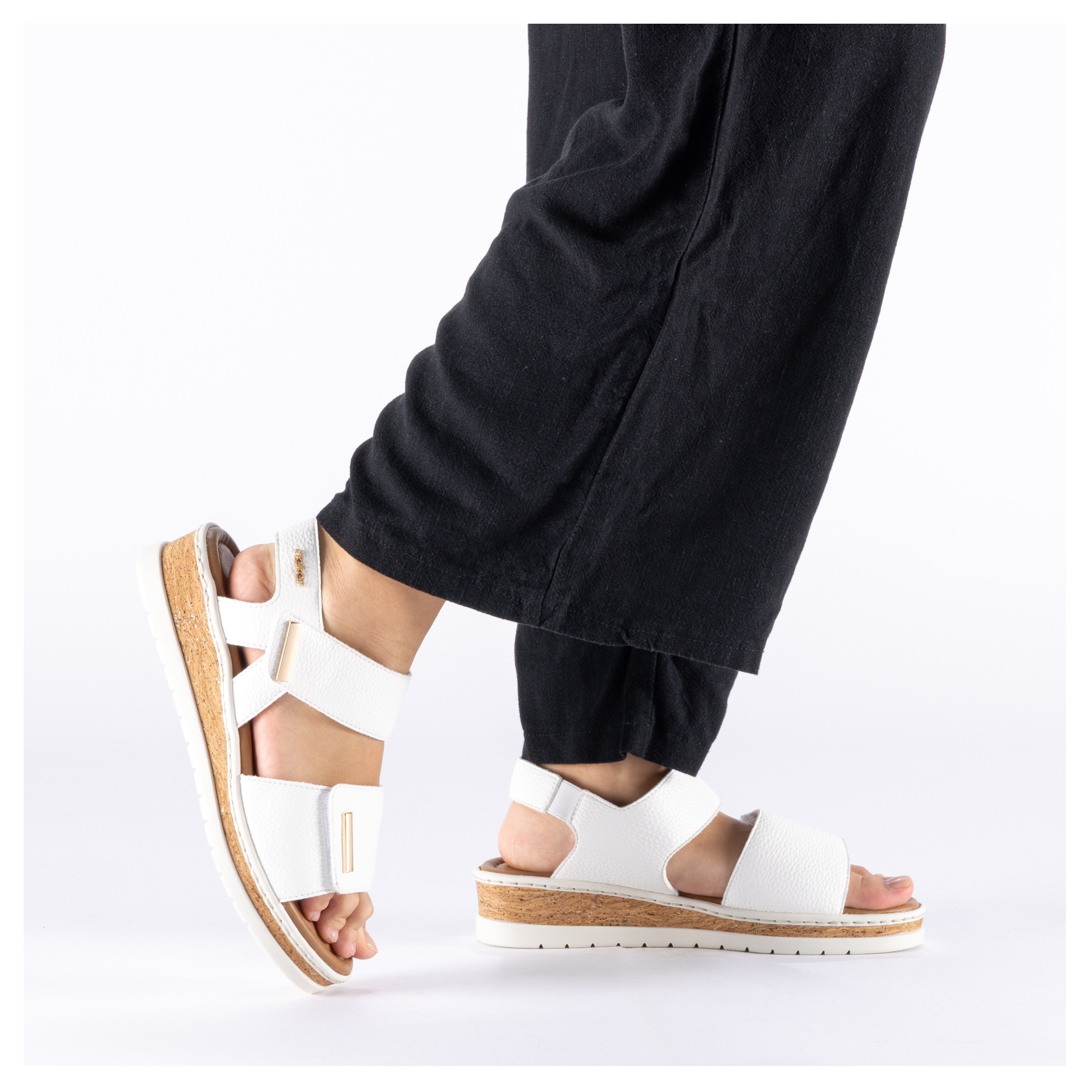 Rieker Keilsandalette  Sommerschuh, Keilsandalette, Plateausandale mit Klett