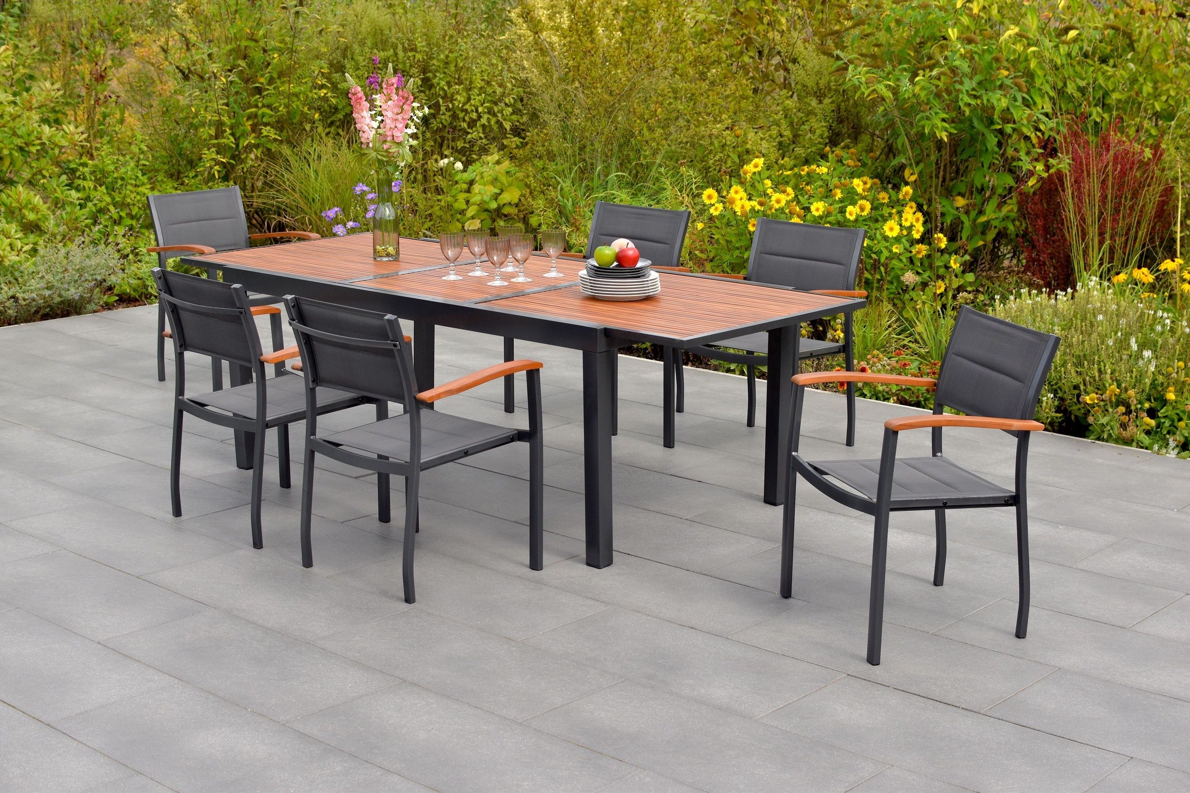 MERXX Garten-Essgruppe »»Paxos«« Set, Gepadded, pulverbeschichtetes Alumini günstig online kaufen
